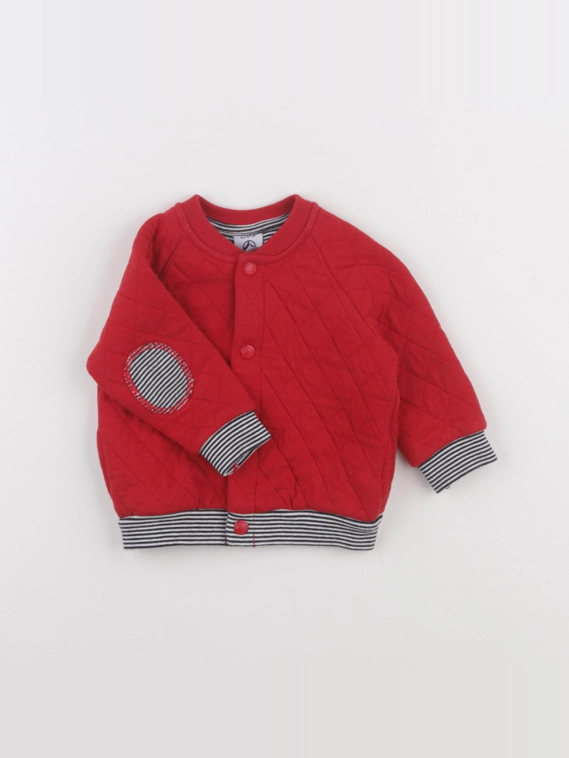 Petit Bateau - sweat rouge - 6 mois