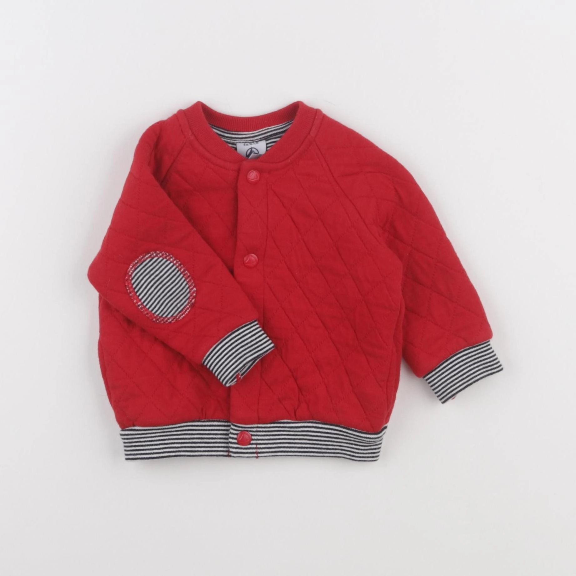 Petit Bateau - sweat rouge - 6 mois