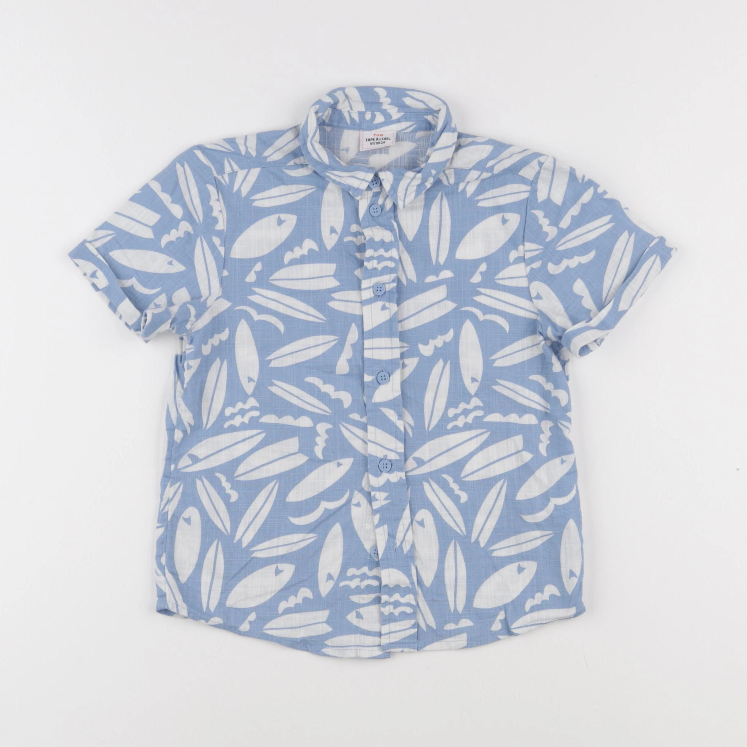 Tape à l'oeil - chemise blanc, bleu - 5 ans