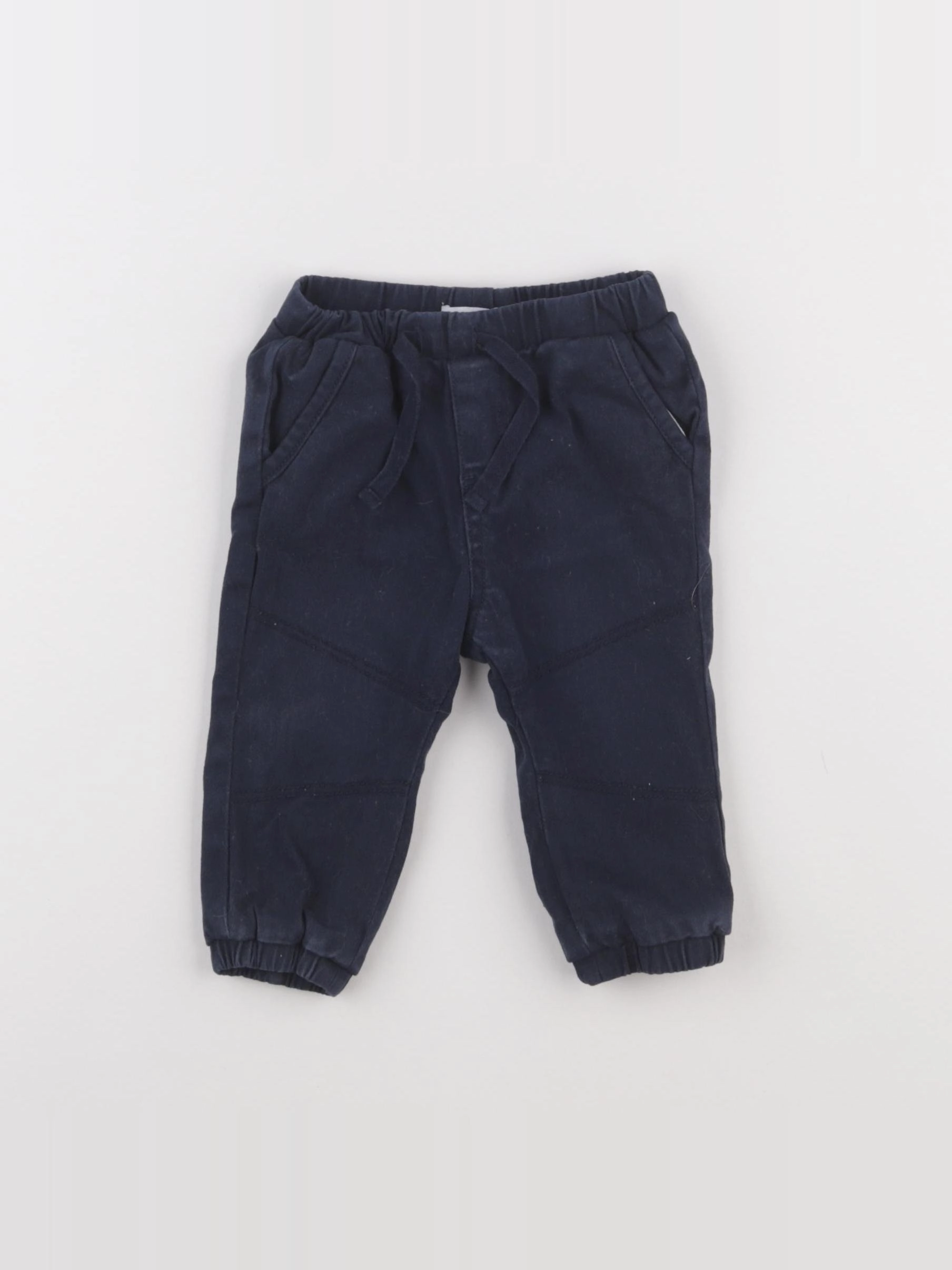 Vertbaudet - pantalon doublé bleu - 6 mois