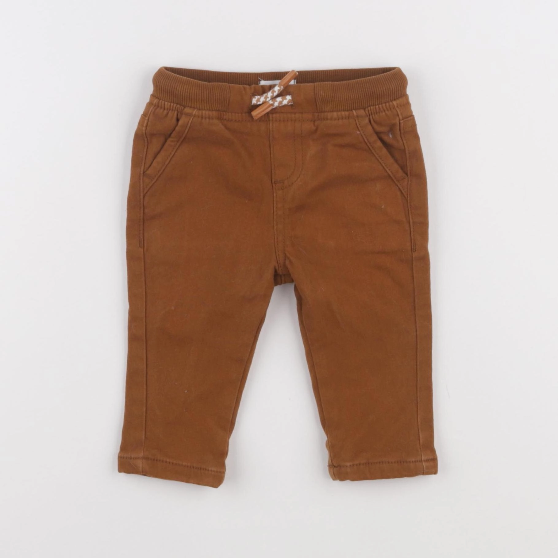 Vertbaudet - pantalon doublé marron - 6 mois