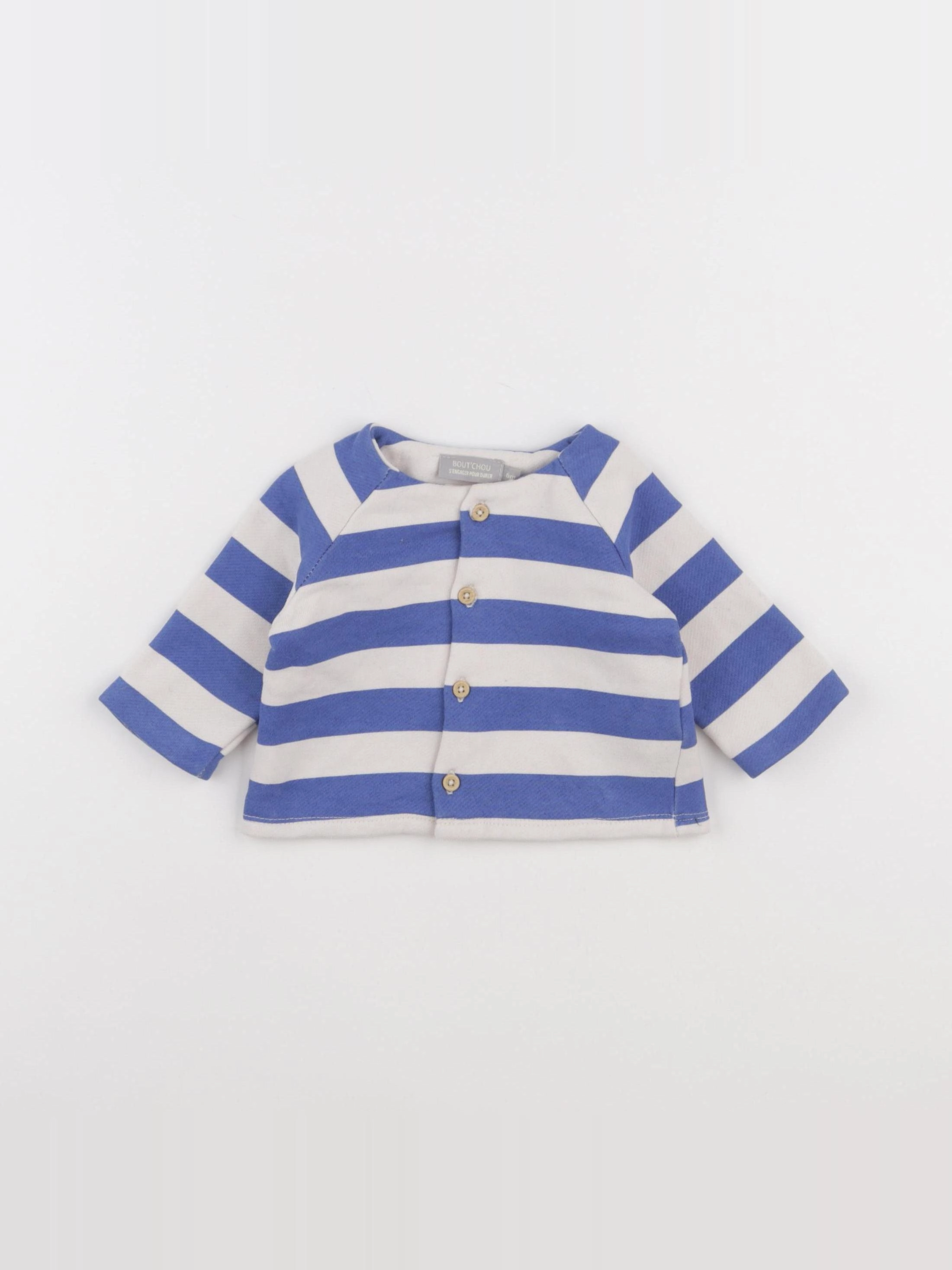 Boutchou - sweat bleu - 6 mois