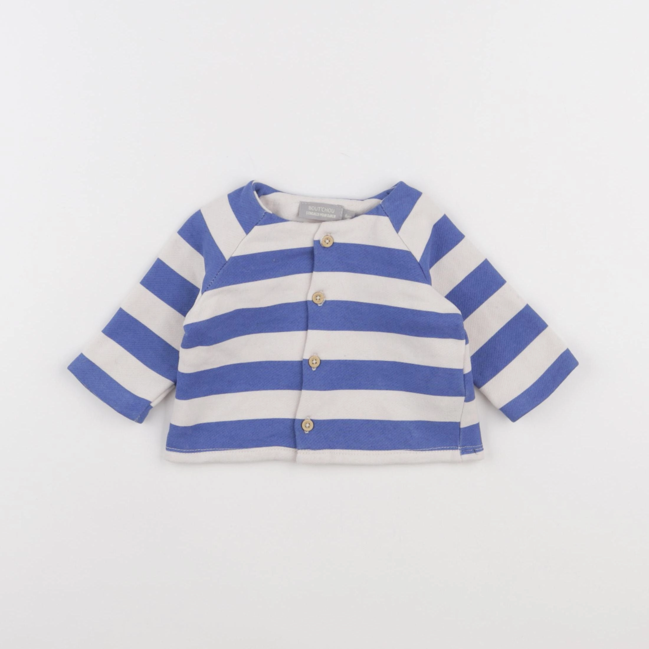 Boutchou - sweat bleu - 6 mois