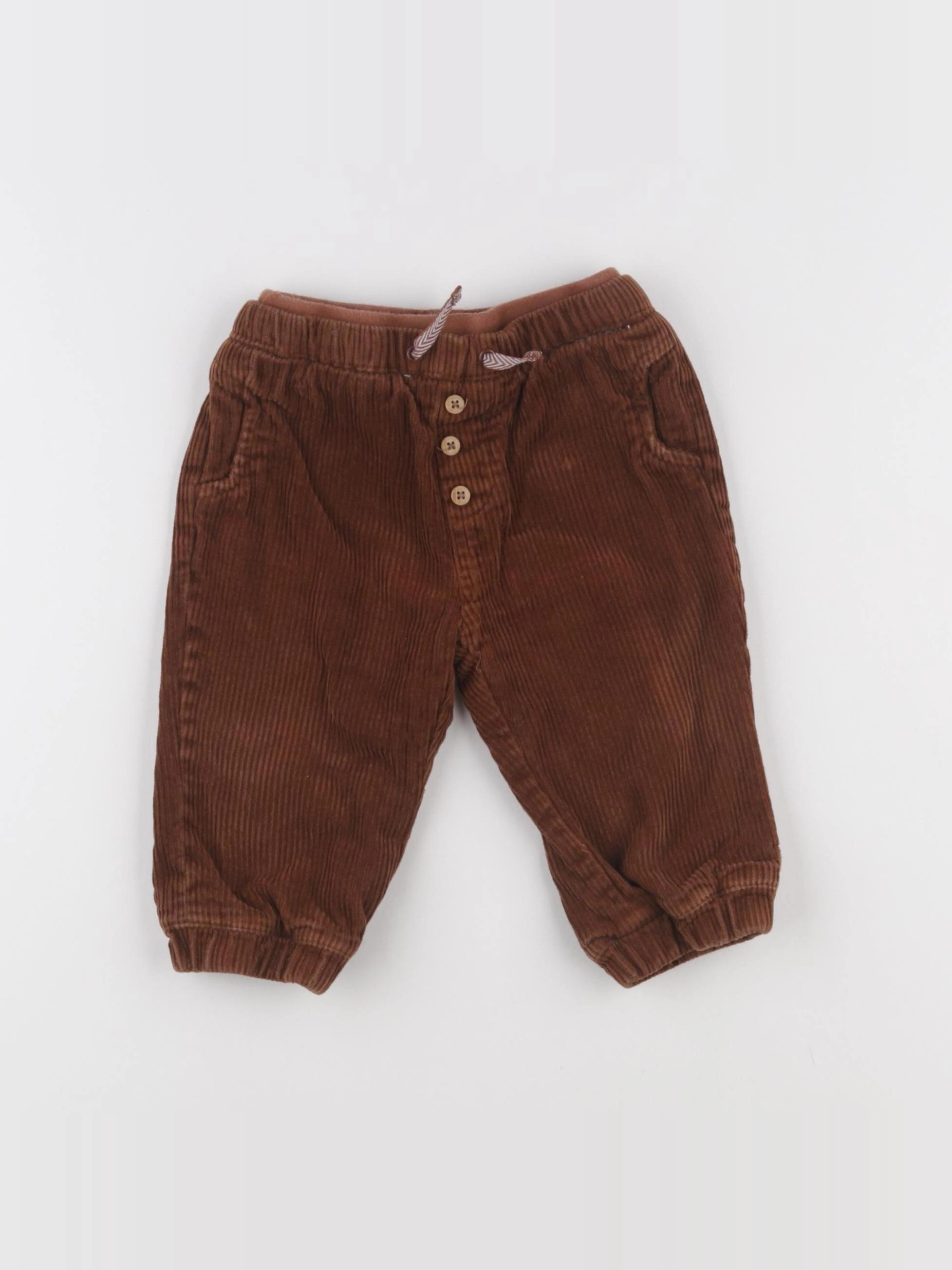 Vertbaudet - pantalon marron - 12 mois