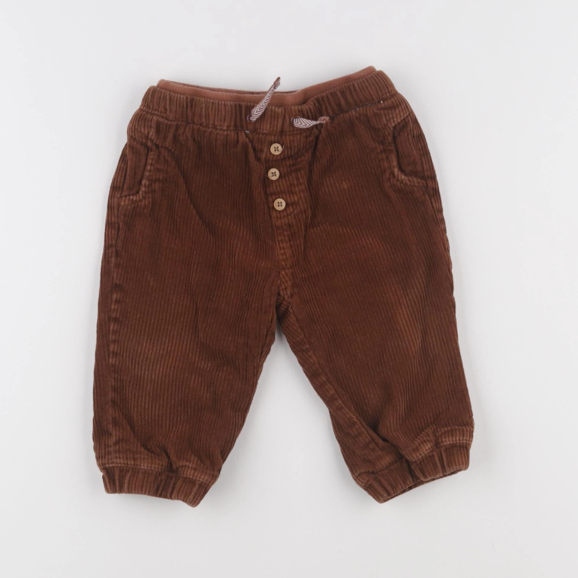 Vertbaudet - pantalon marron - 12 mois
