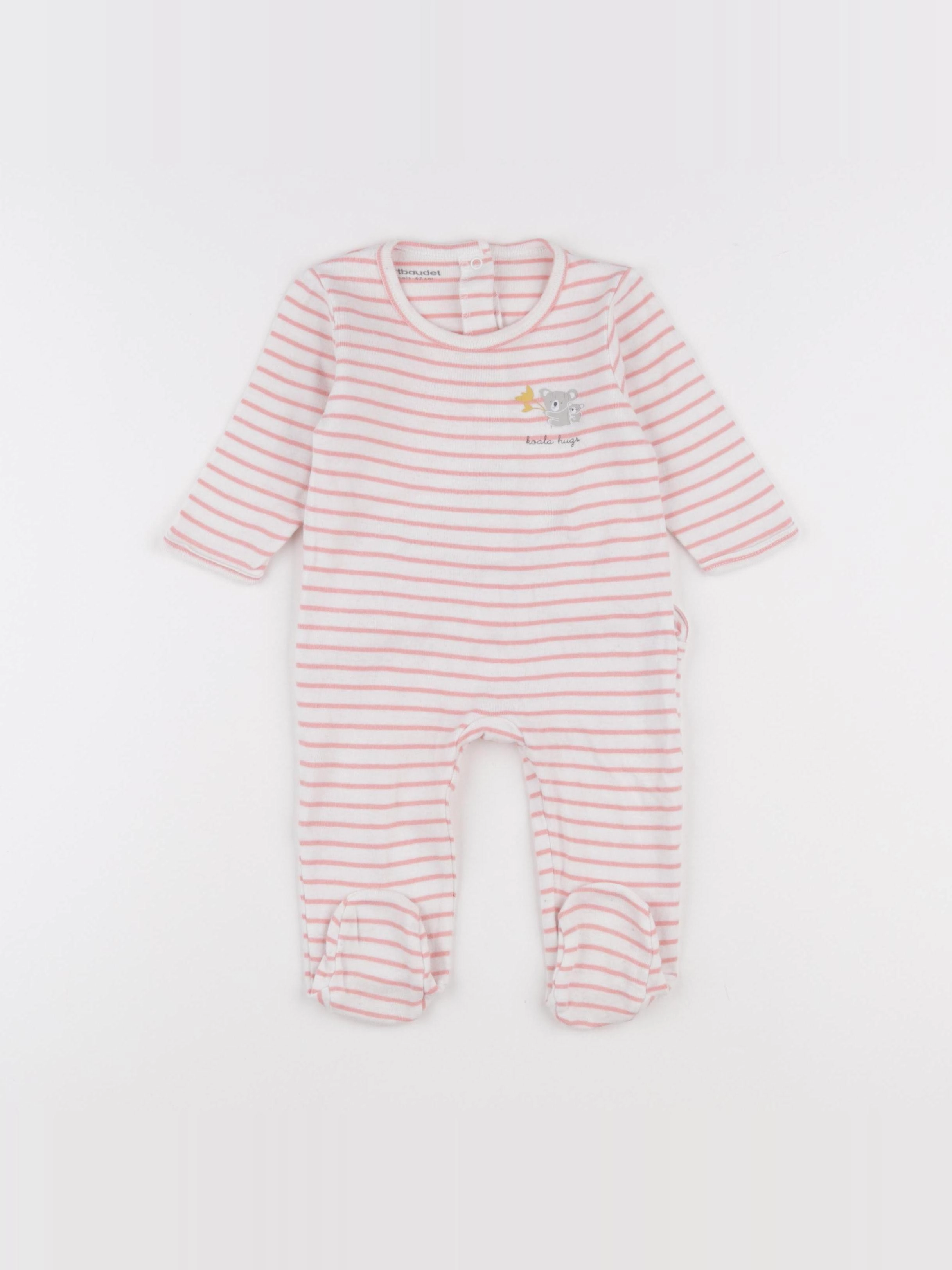 Vertbaudet - pyjama coton rose - 6 mois