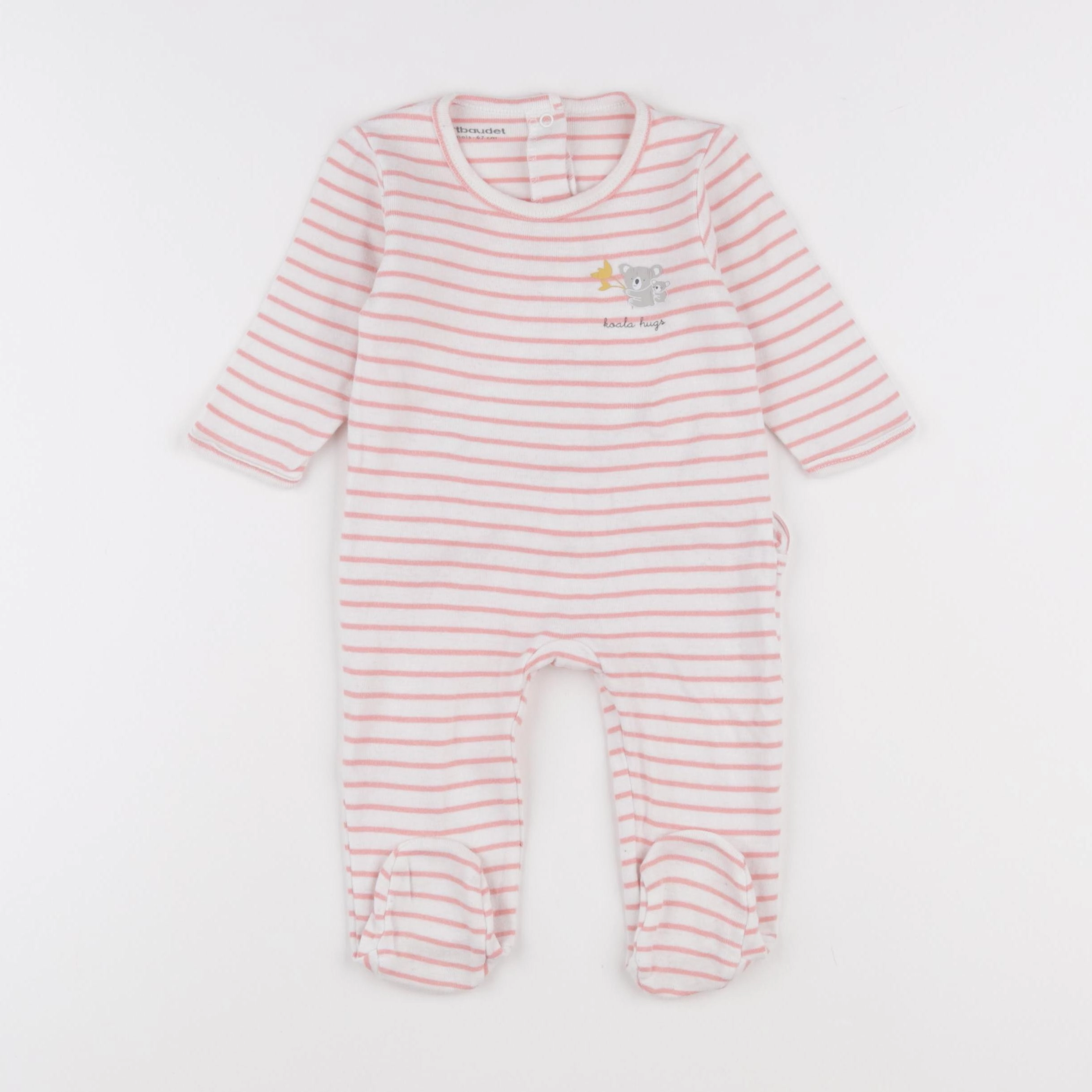 Vertbaudet - pyjama coton rose - 6 mois