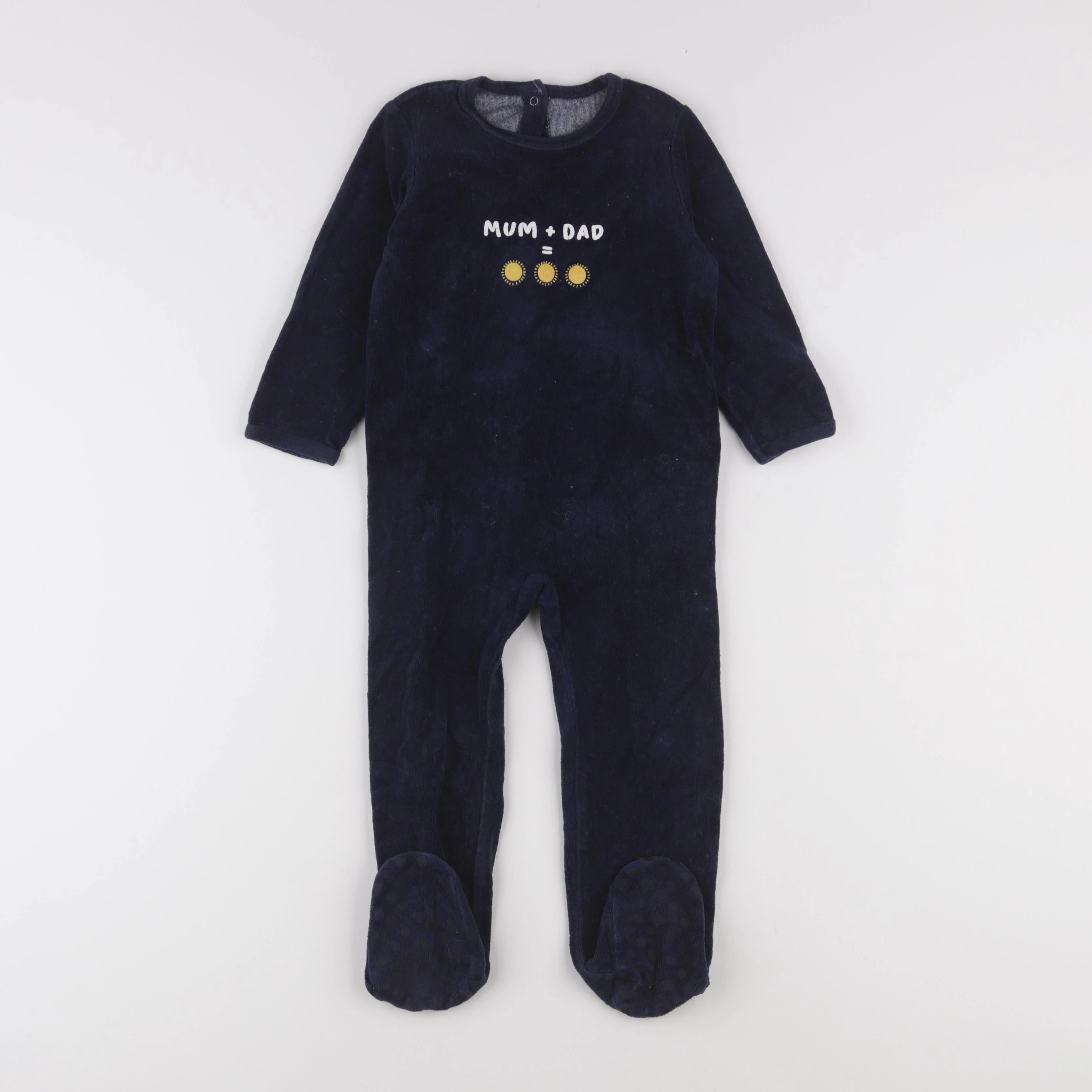 Vertbaudet - pyjama velours bleu - 3 ans
