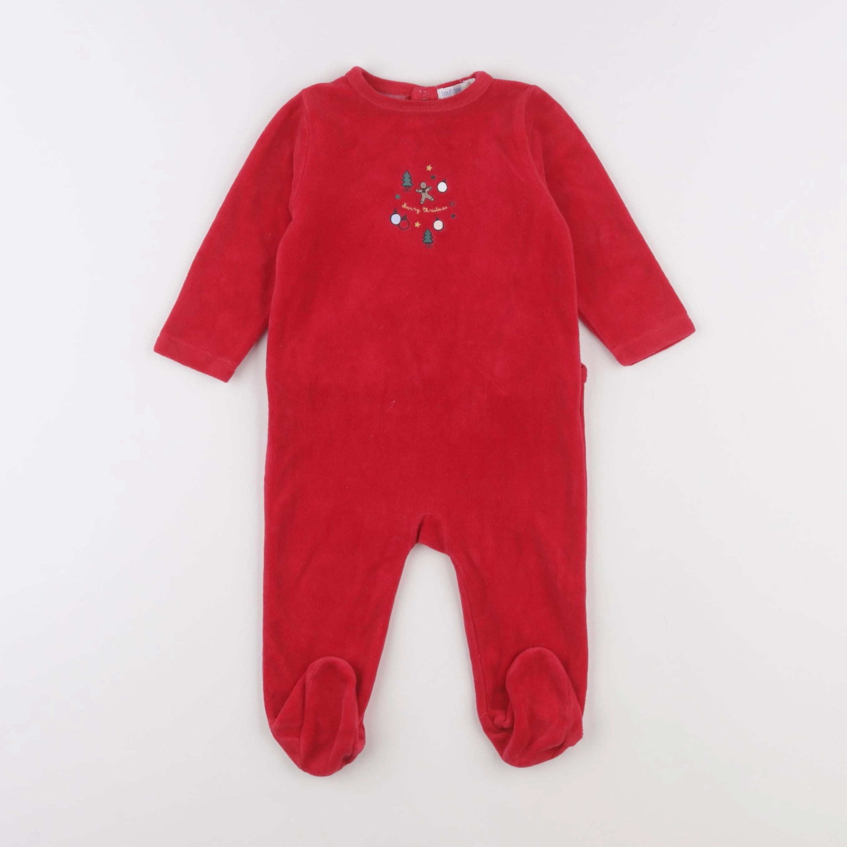 Boutchou - pyjama velours rouge - 9 mois