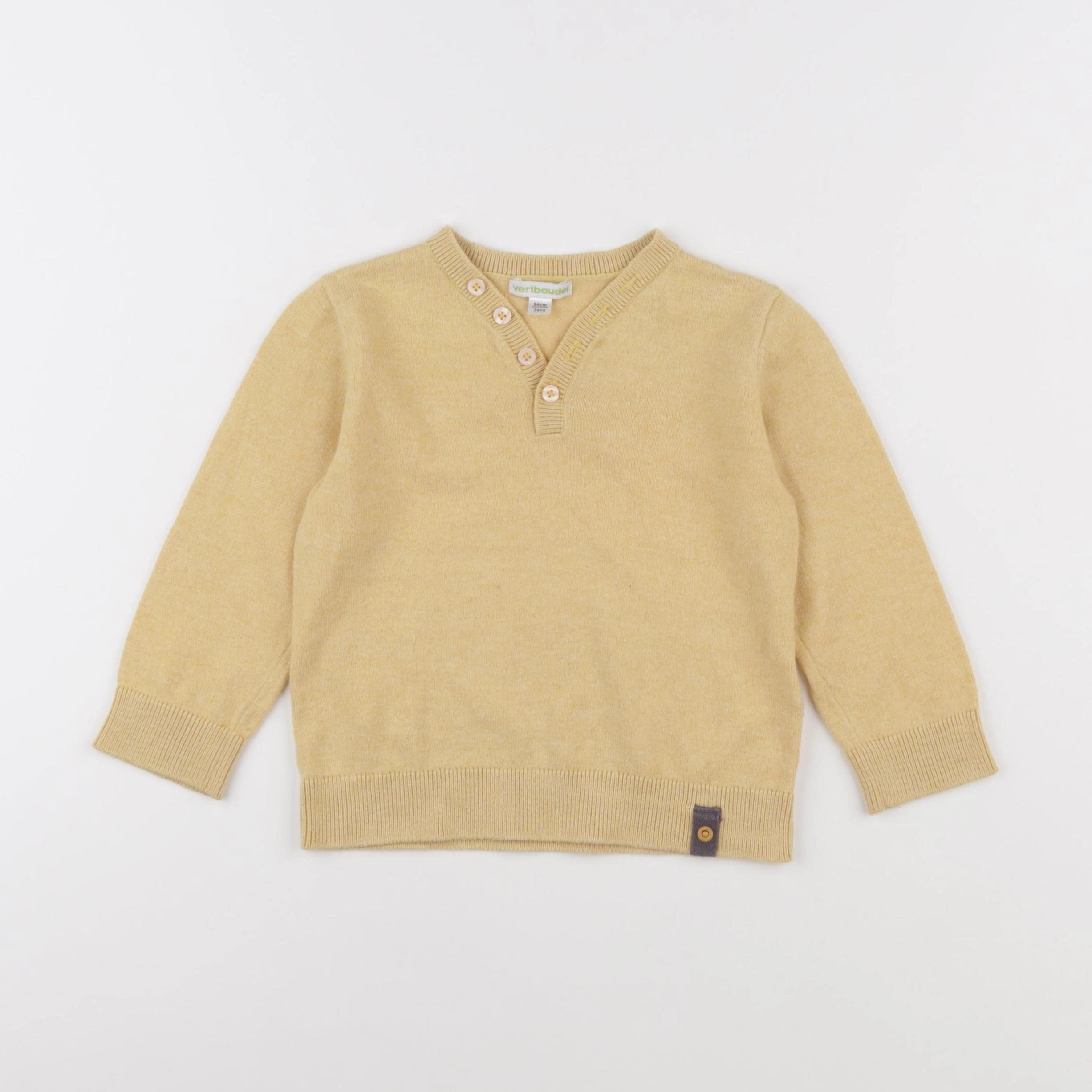 Vertbaudet - pull jaune - 3 ans