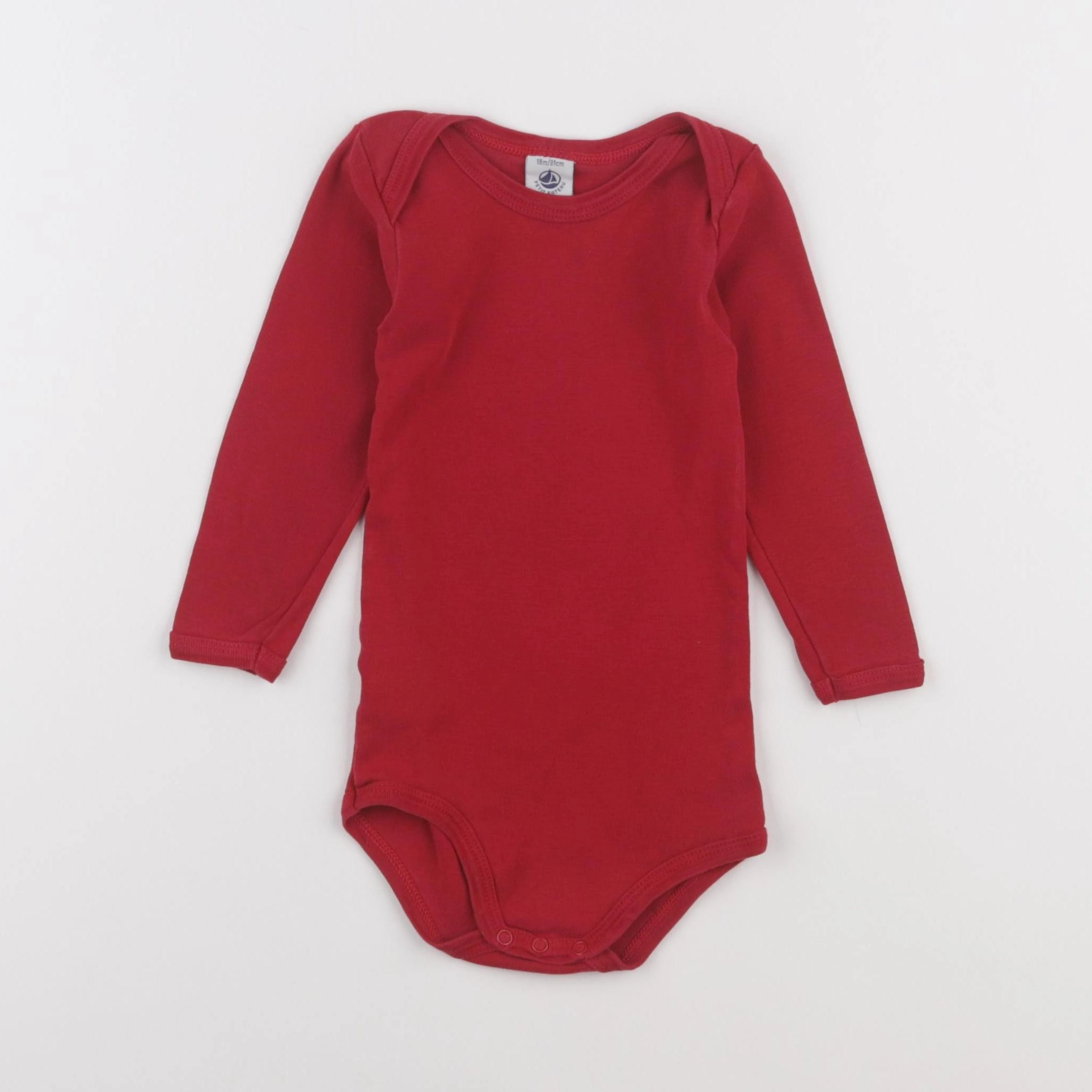Petit Bateau - body rouge - 18 mois
