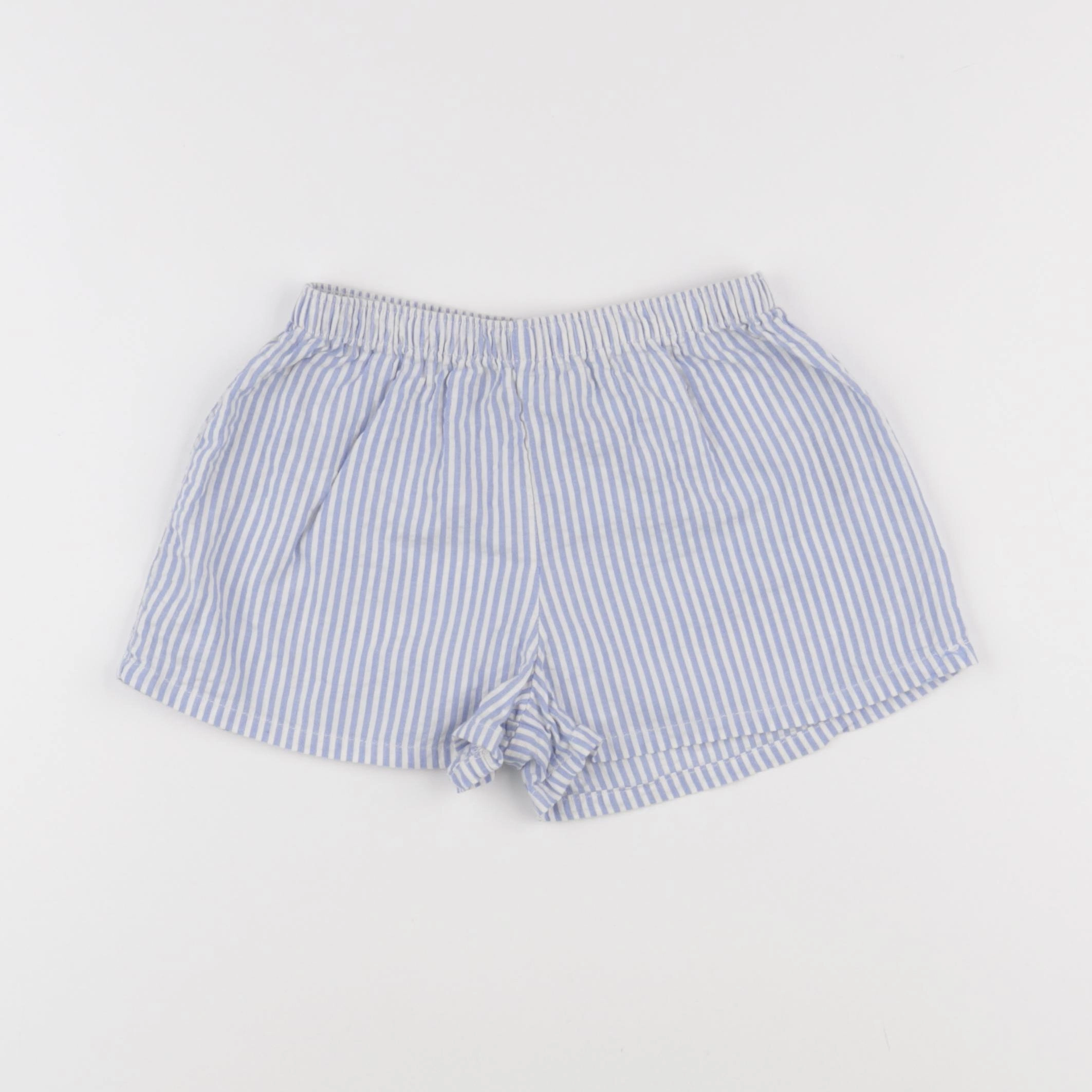 H&M - short blanc, bleu - 2/3 ans