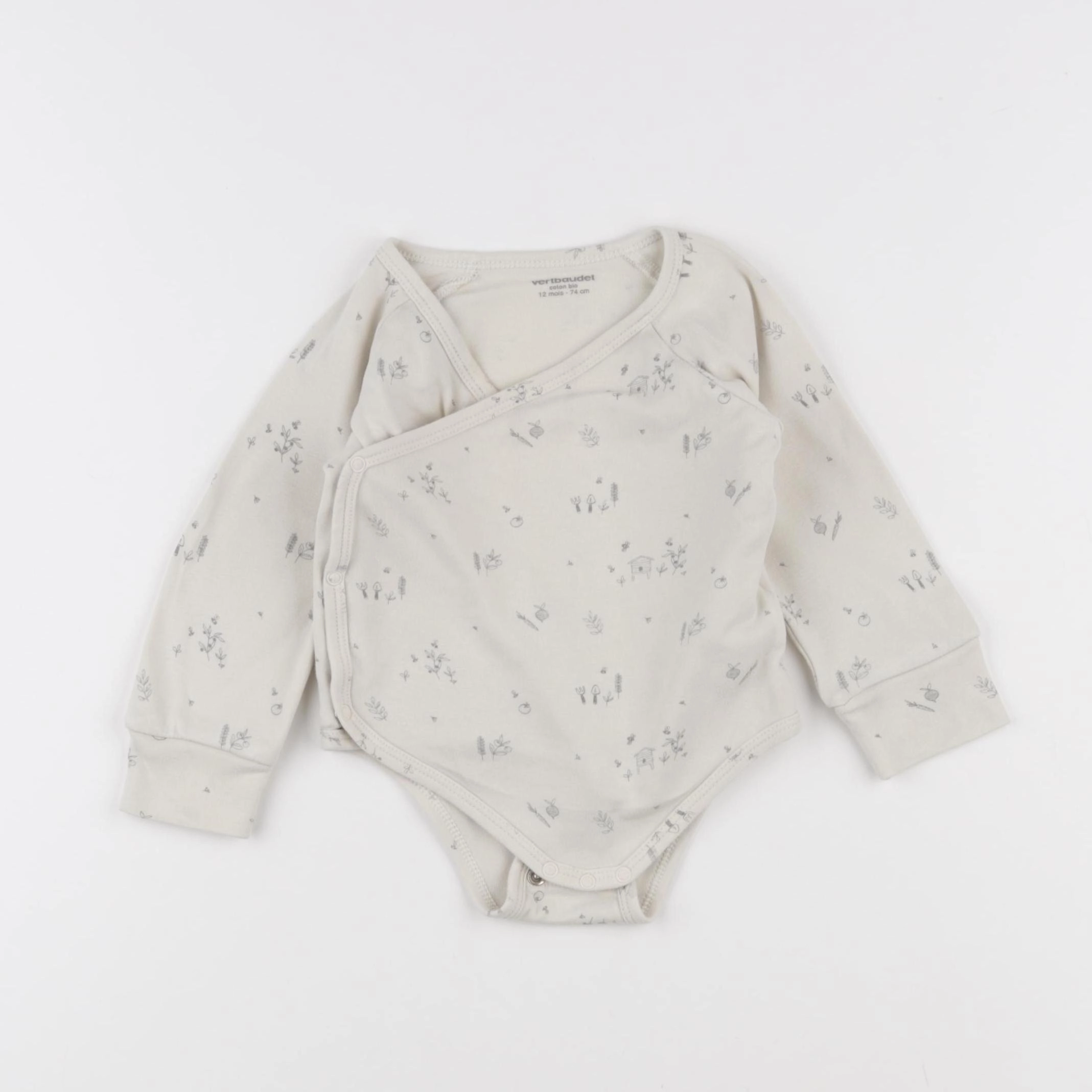 Vertbaudet - body beige - 12 mois