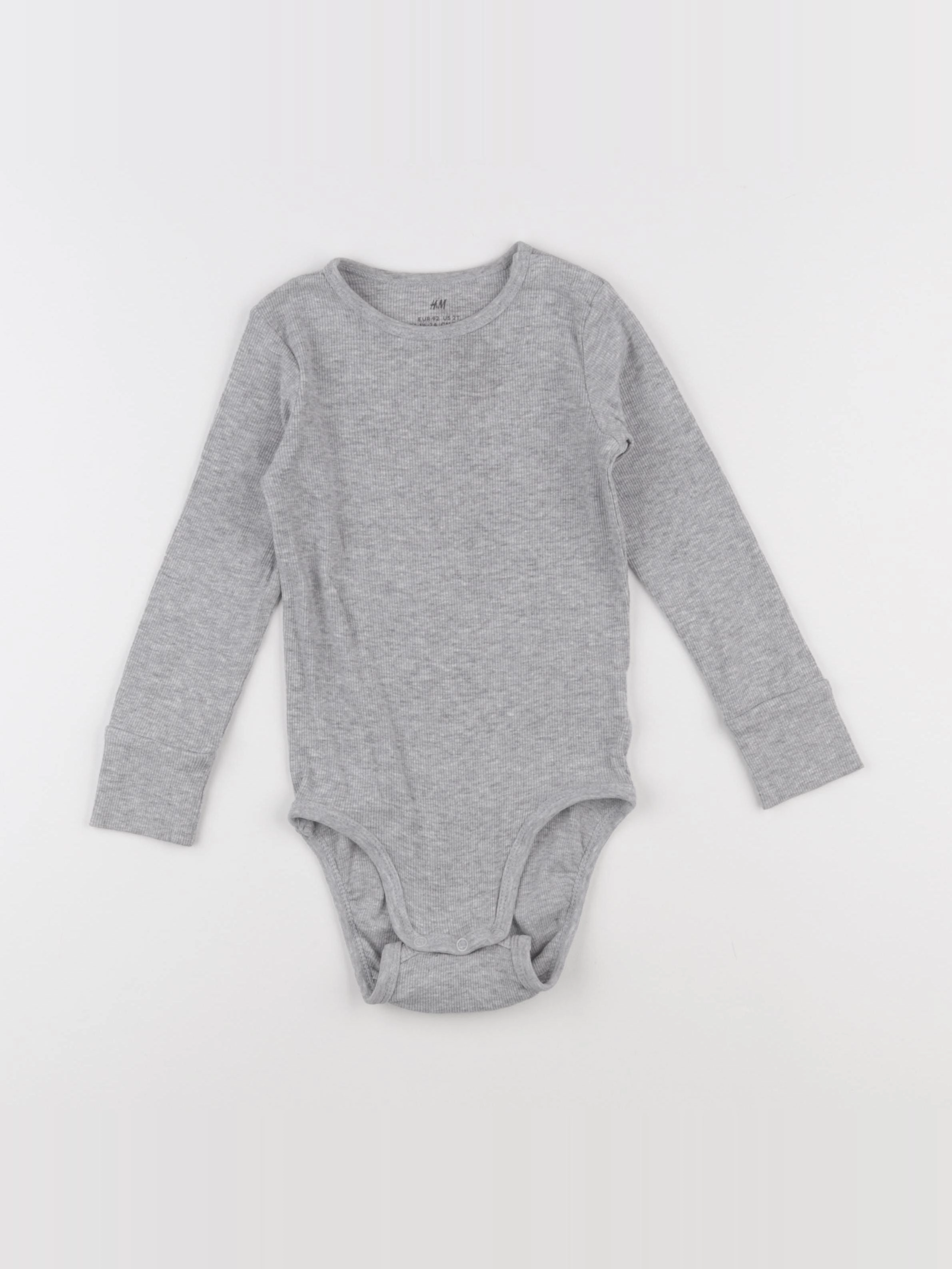 H&M - body gris - 18/24 mois