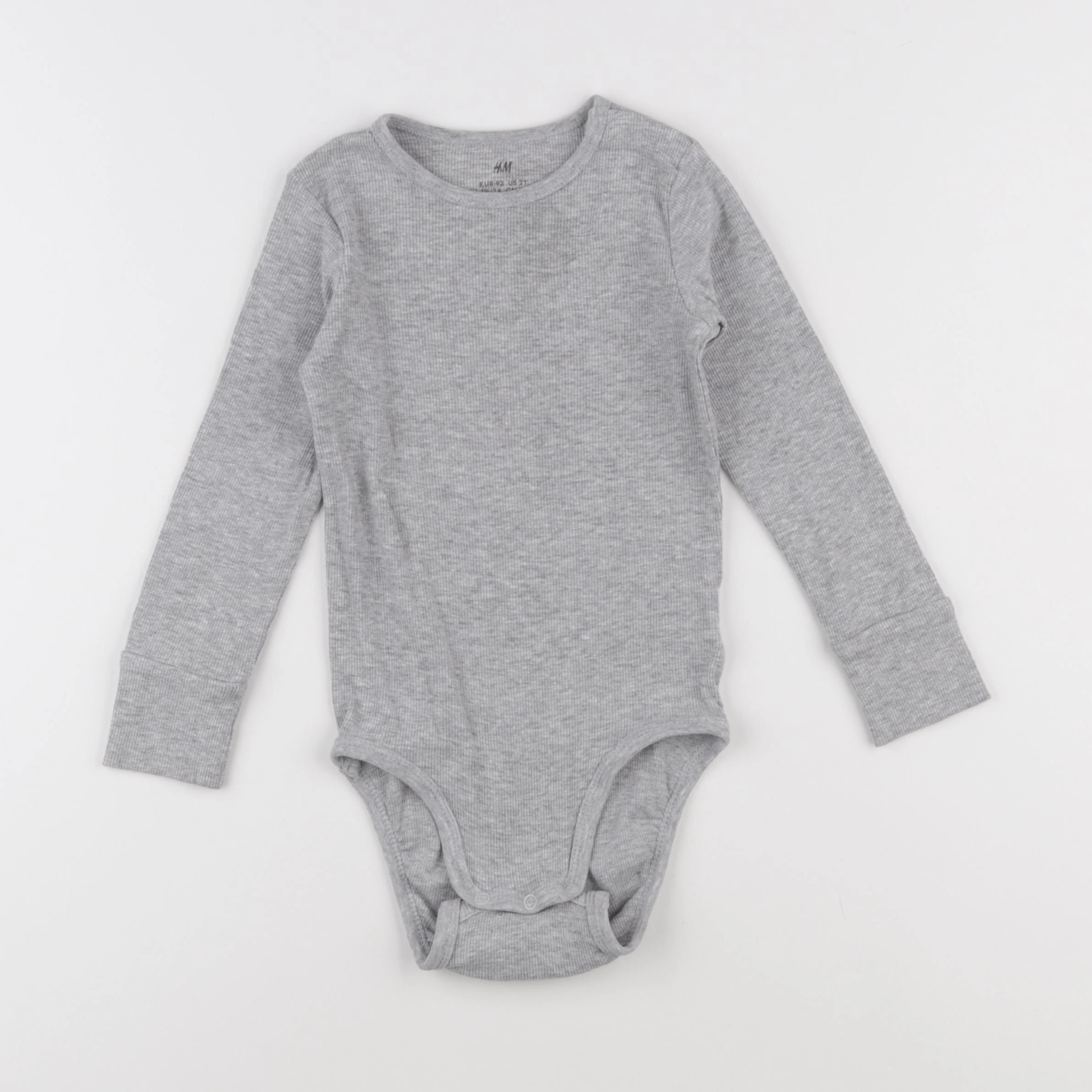 H&M - body gris - 18/24 mois