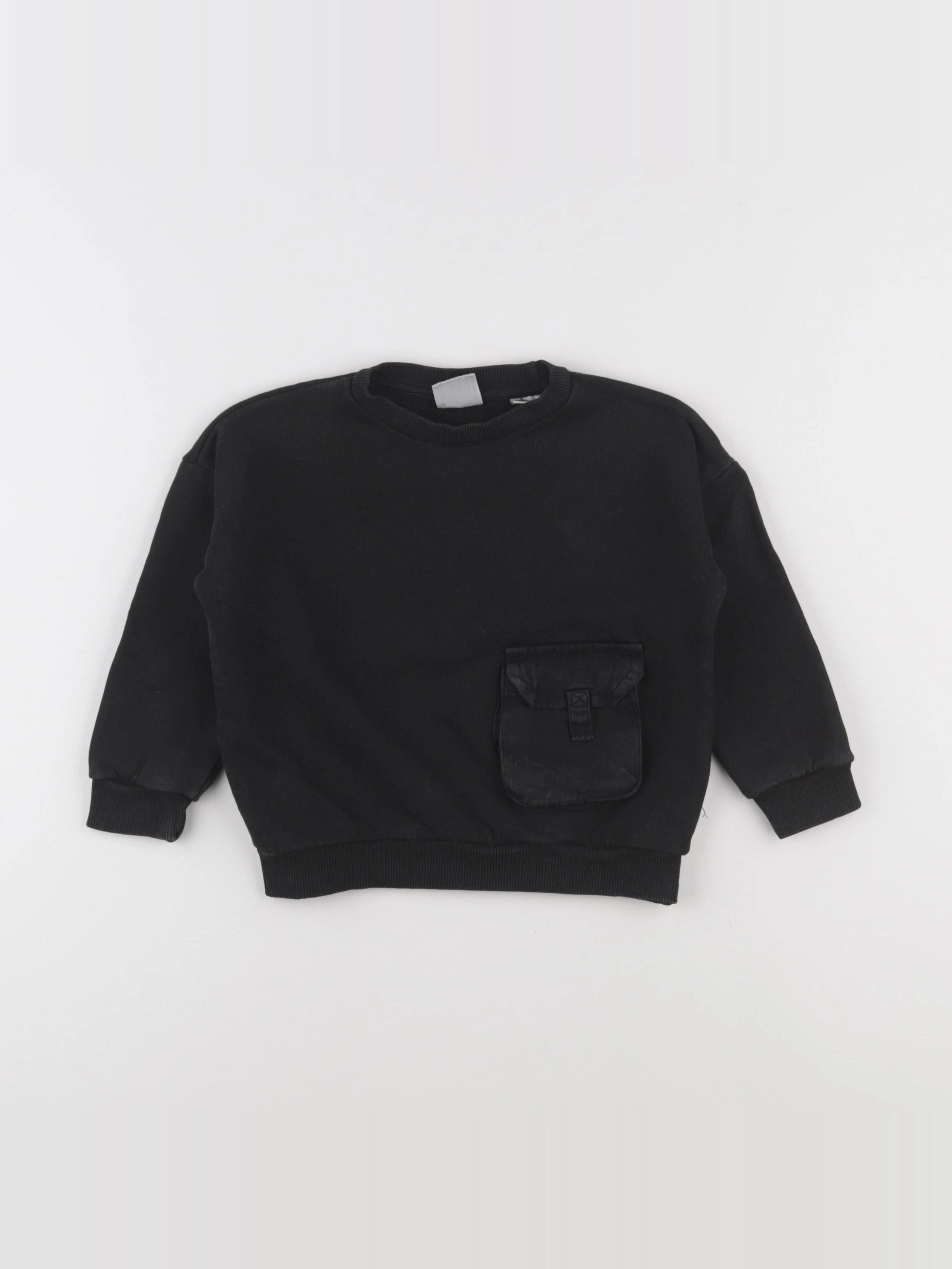 Zara - sweat noir - 12/18 mois