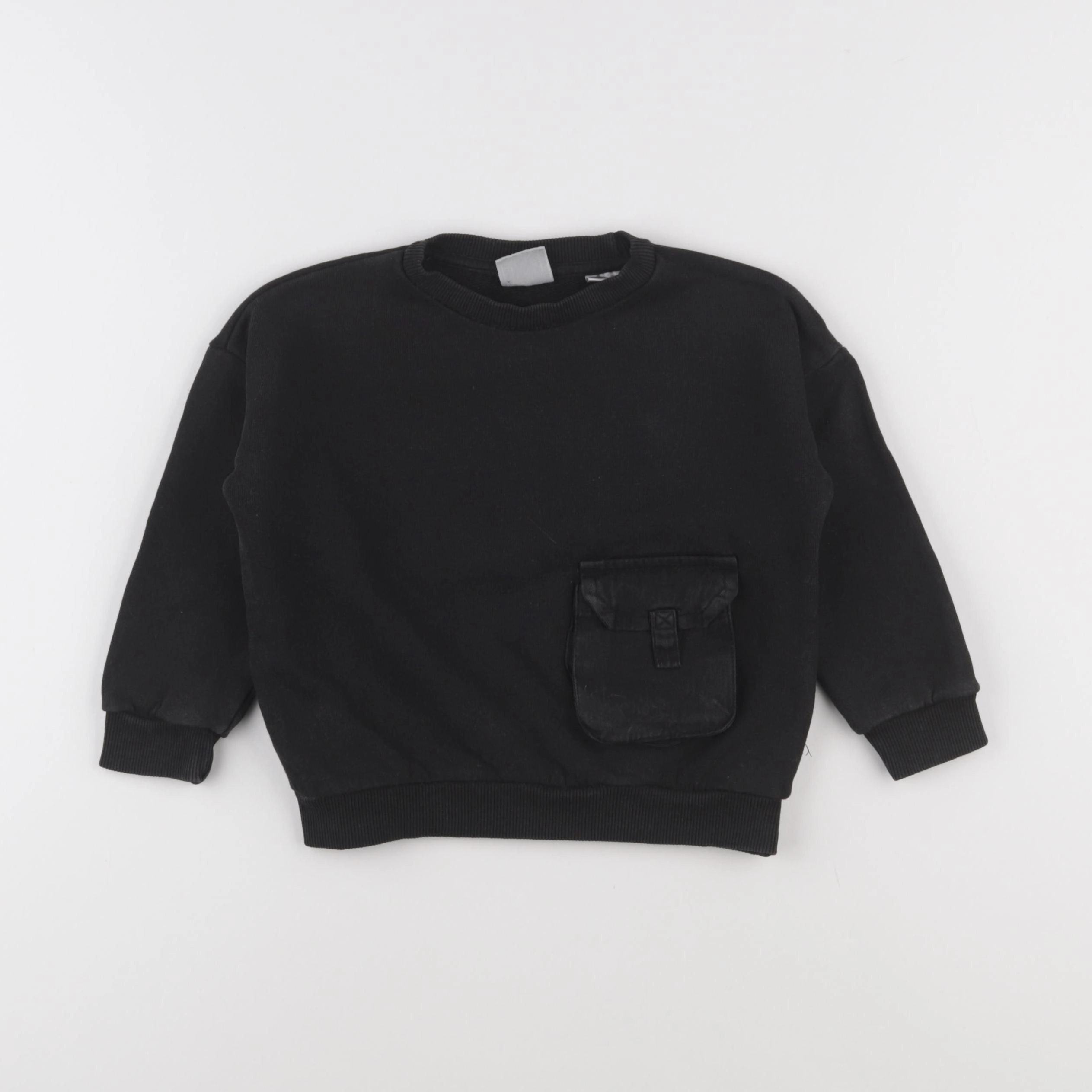 Zara - sweat noir - 12/18 mois