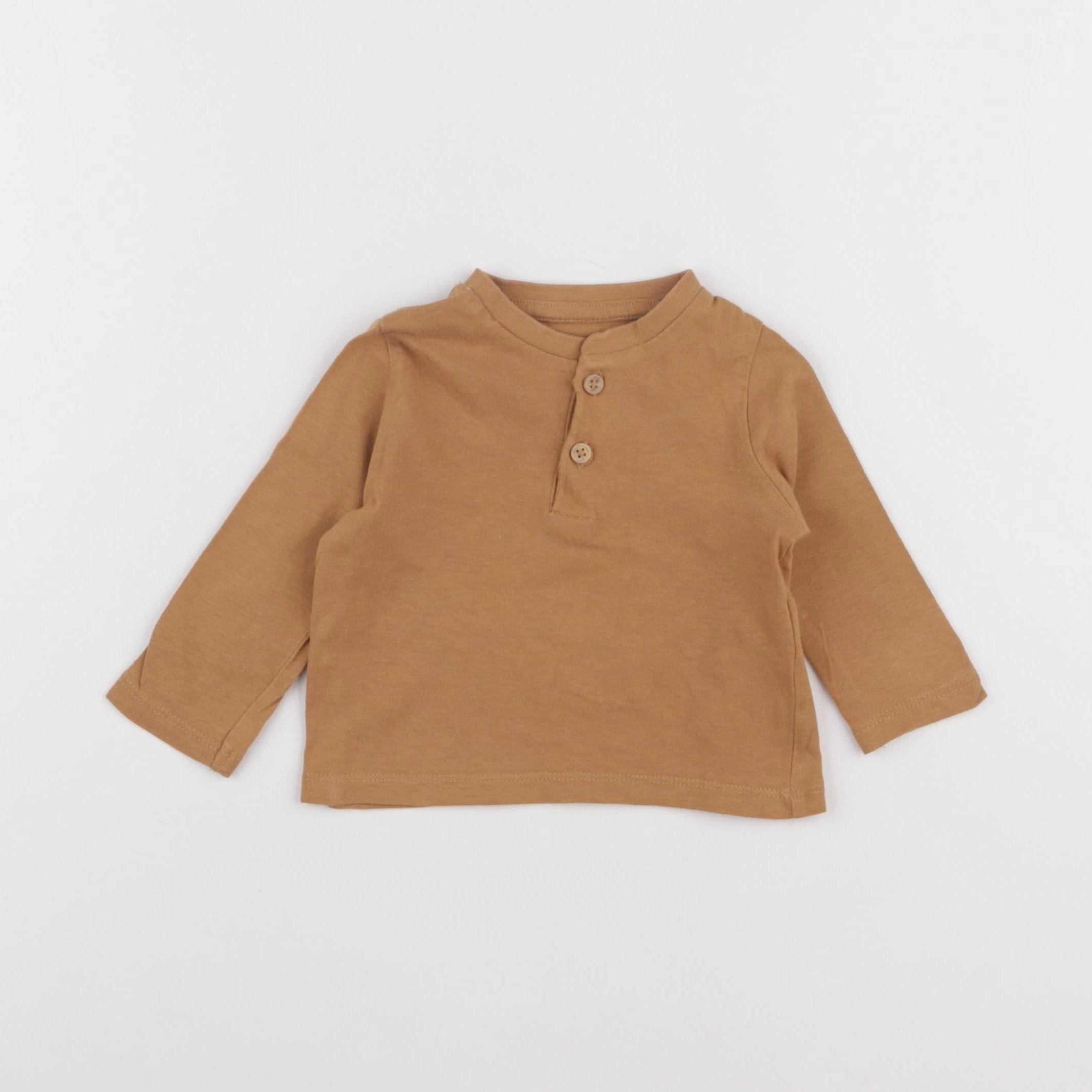 Vertbaudet - tee-shirt marron - 6 mois