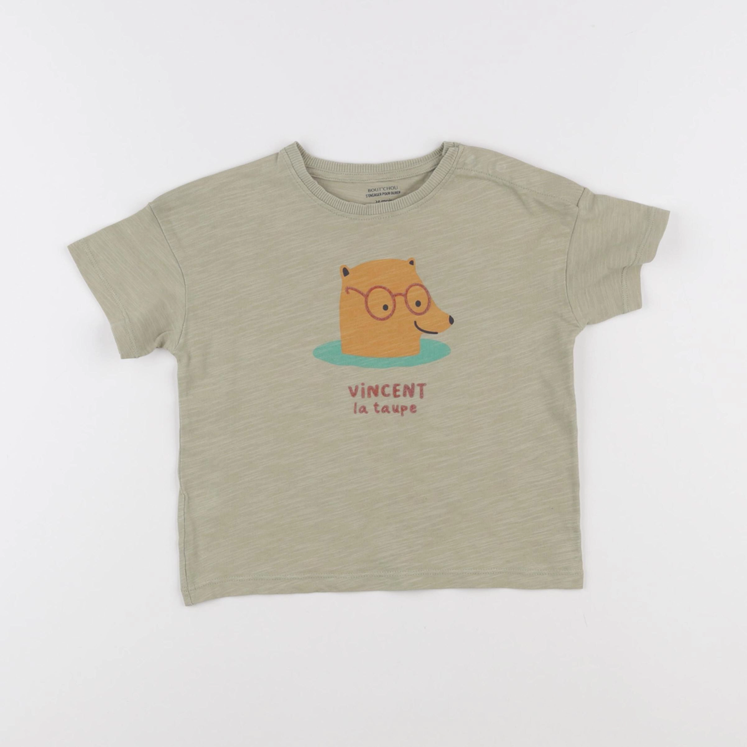 Boutchou - tee-shirt vert - 24 mois
