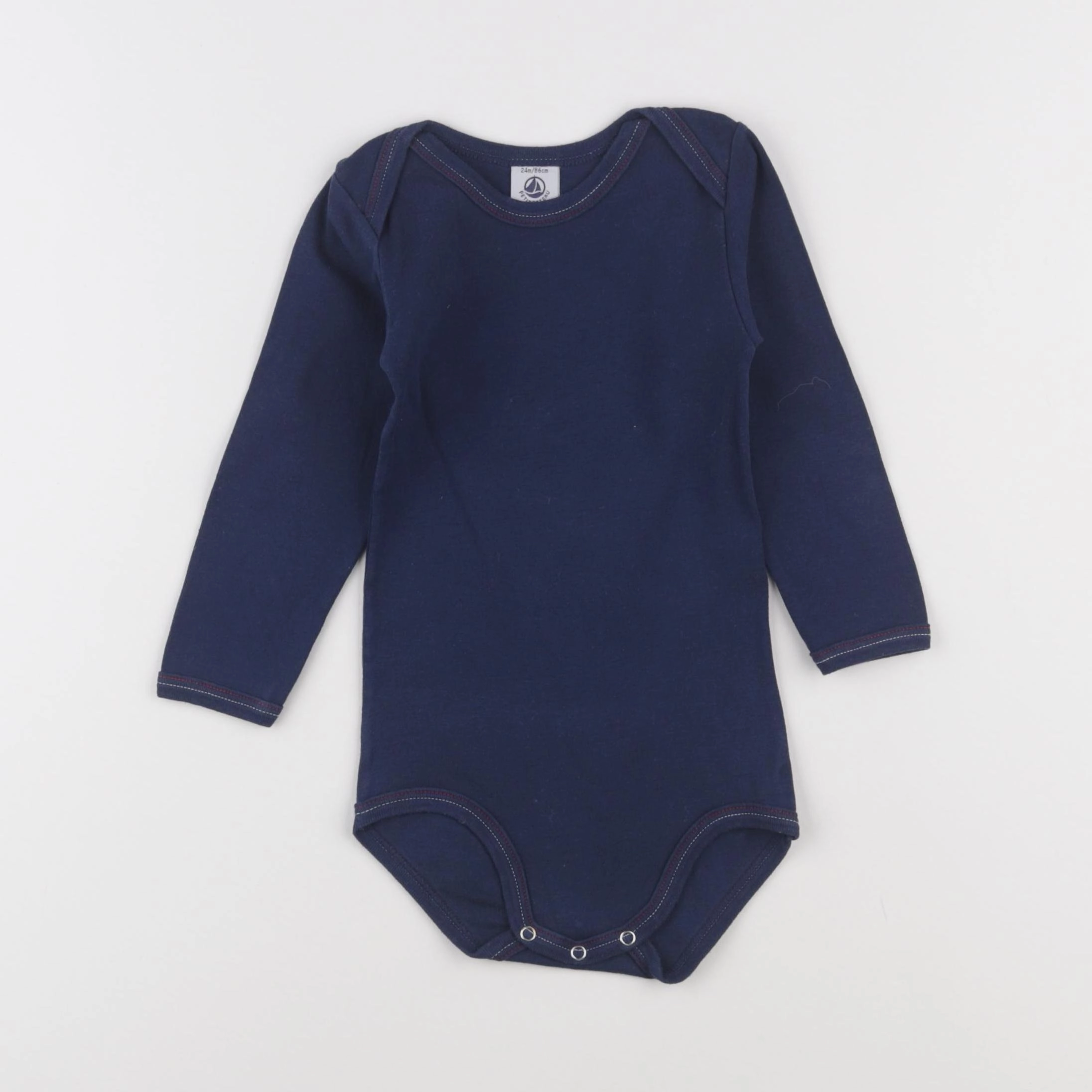 Petit Bateau - body bleu - 24 mois