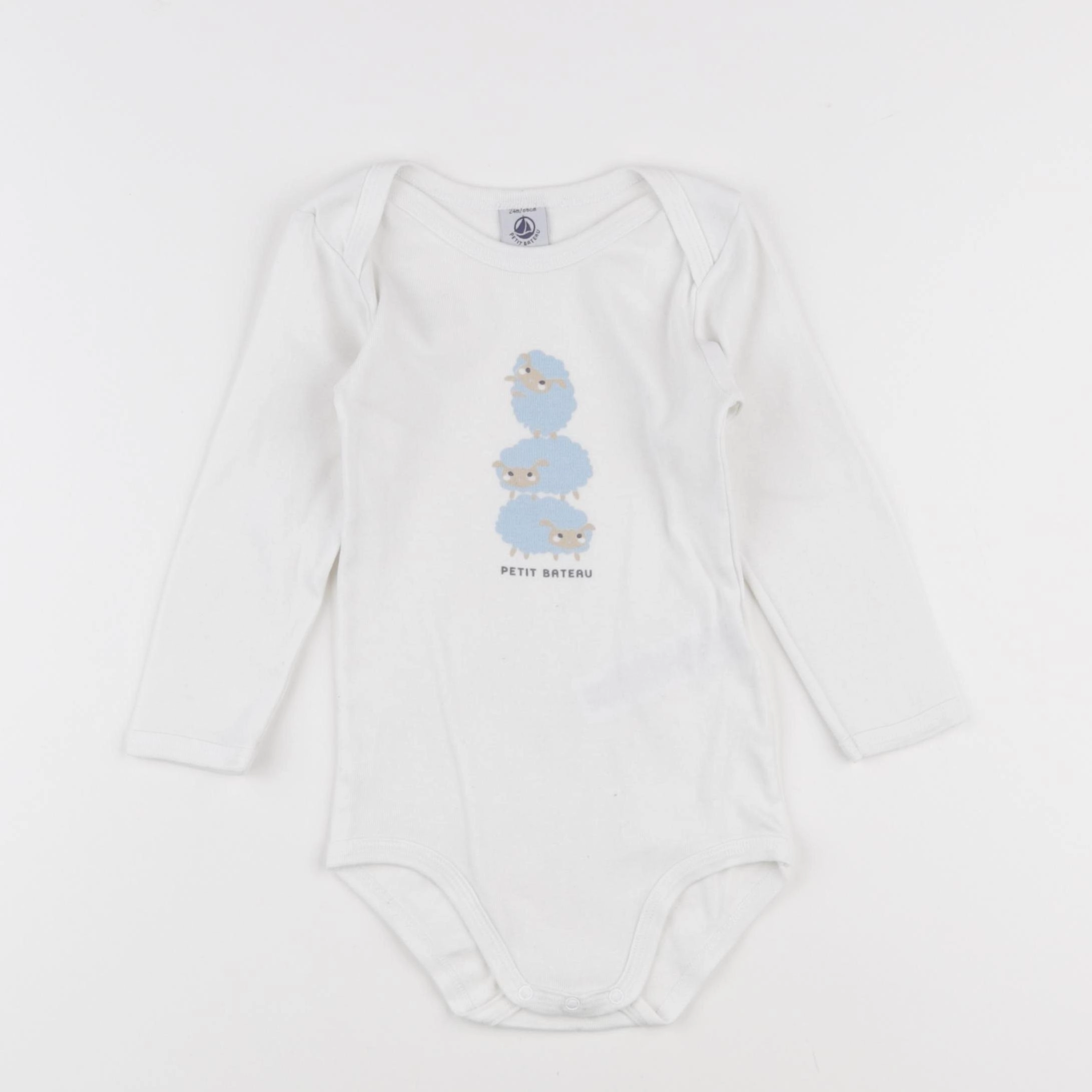 Petit Bateau - body blanc - 24 mois