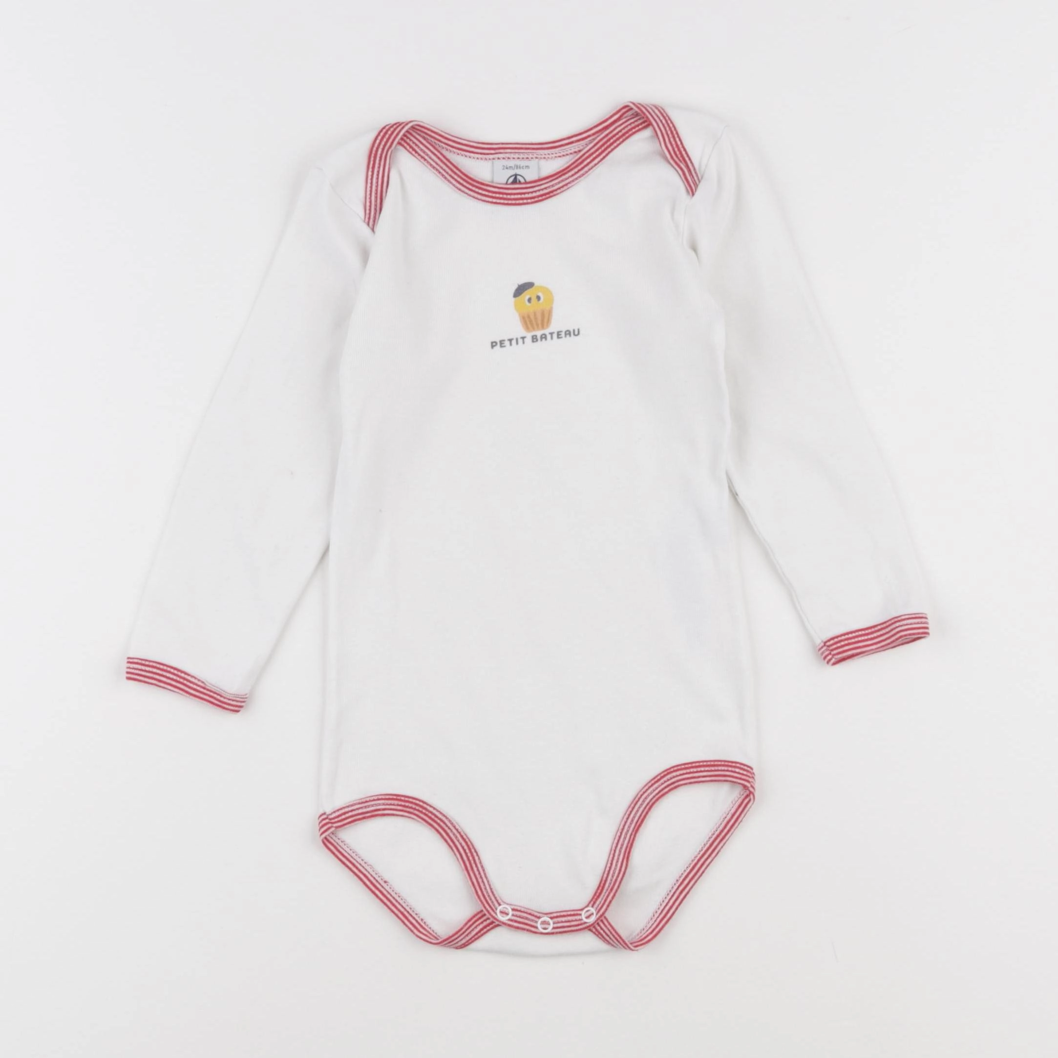 Petit Bateau - body blanc - 24 mois