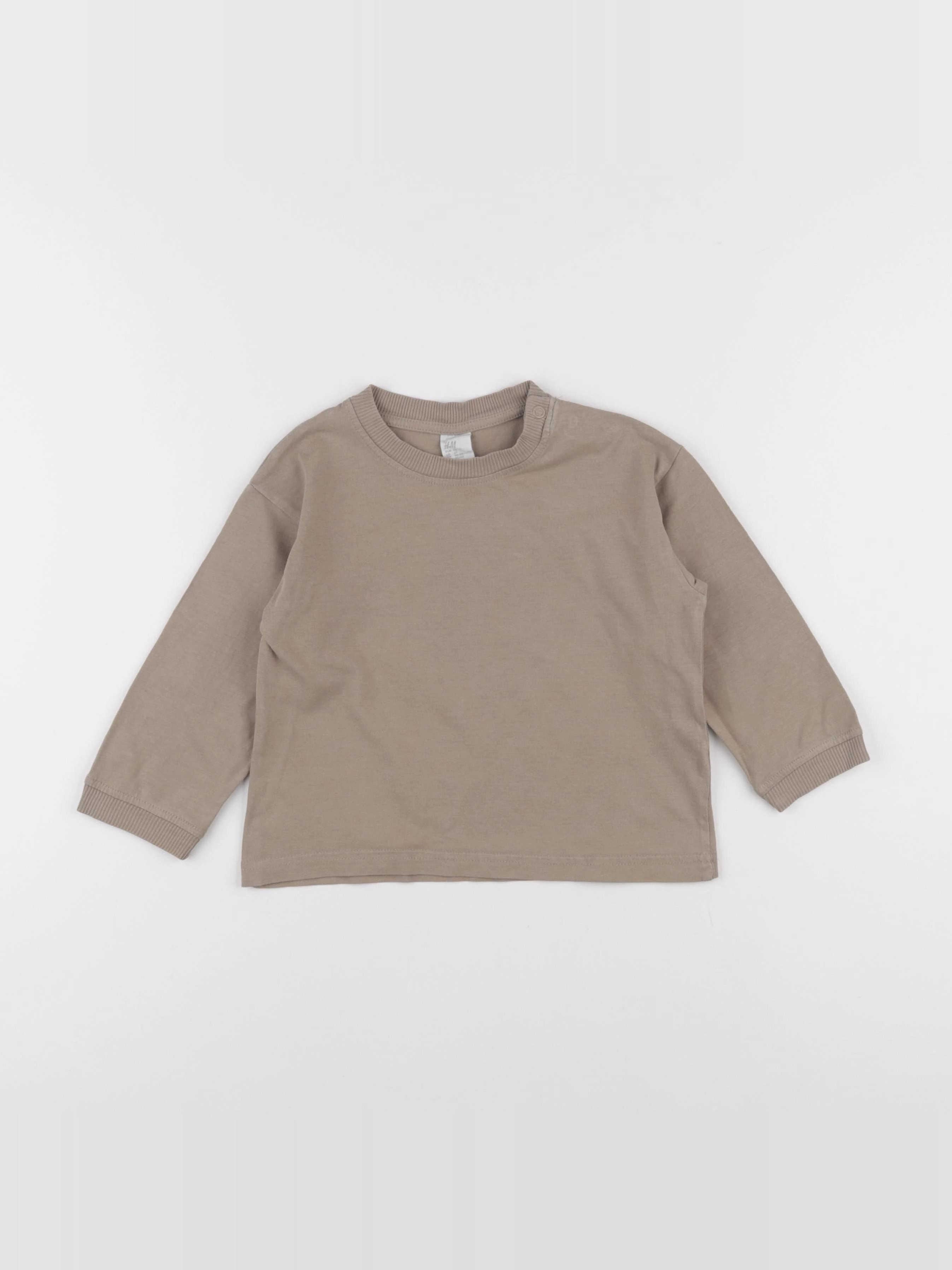H&M - tee-shirt marron - 18/24 mois