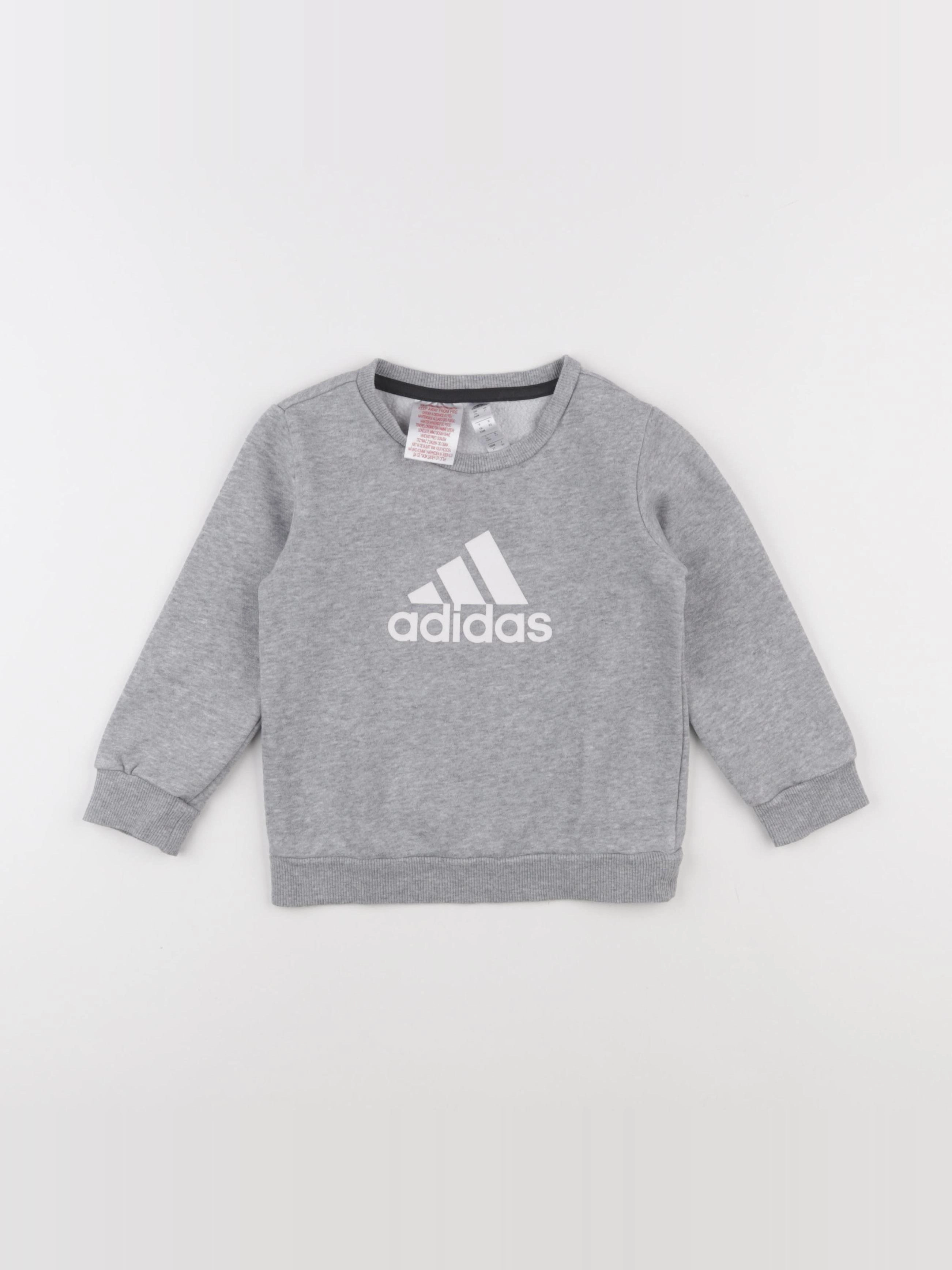 Adidas - sweat gris - 18/24 mois