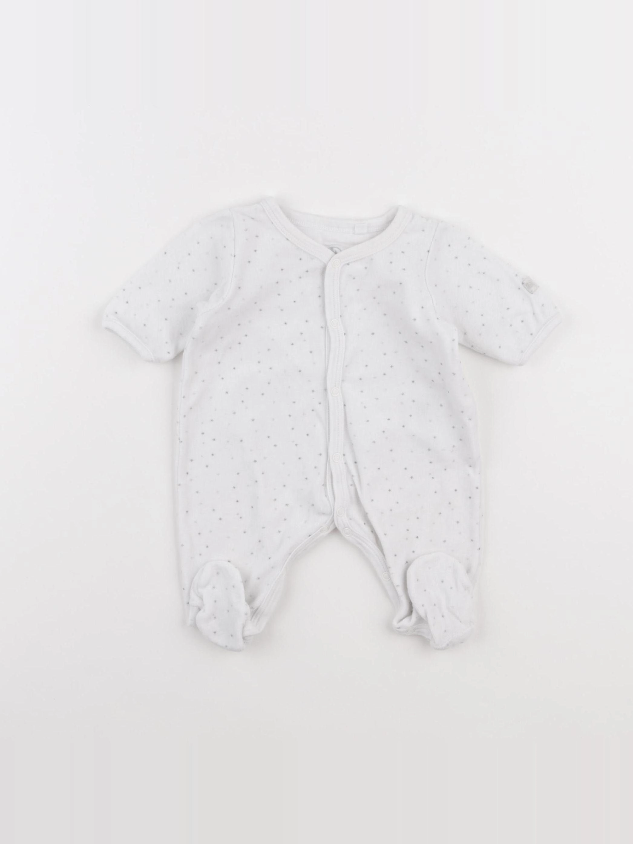 Petit Bateau - pyjama blanc - 3 mois