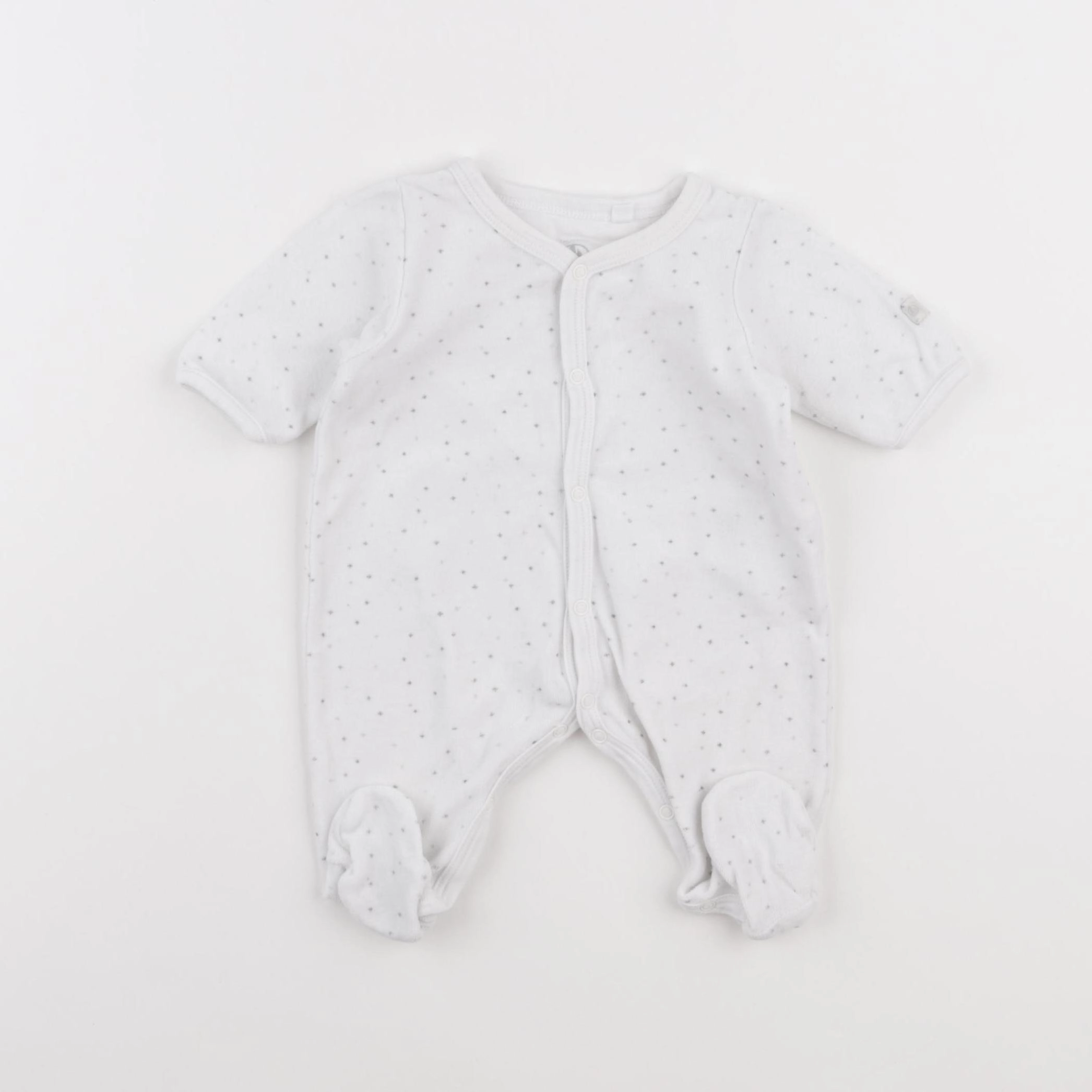 Petit Bateau - pyjama blanc - 3 mois
