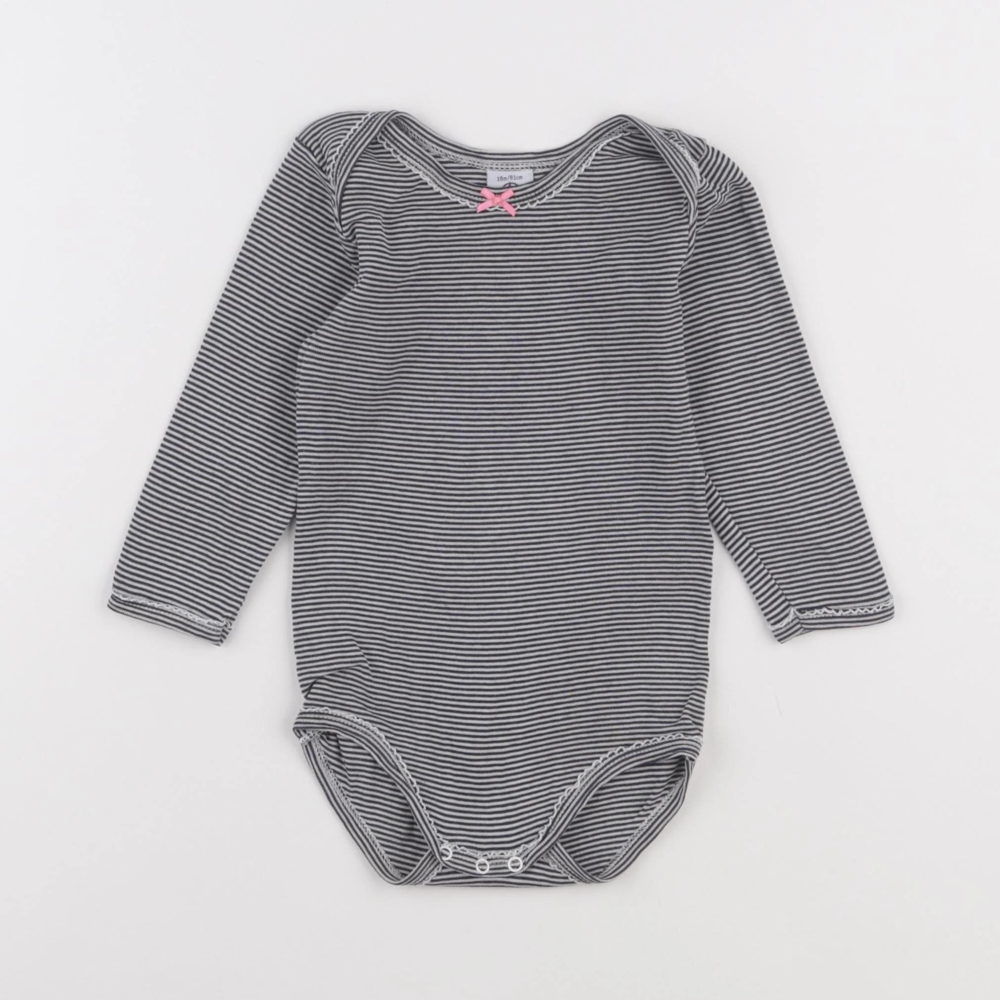 Petit Bateau - body bleu - 18 mois