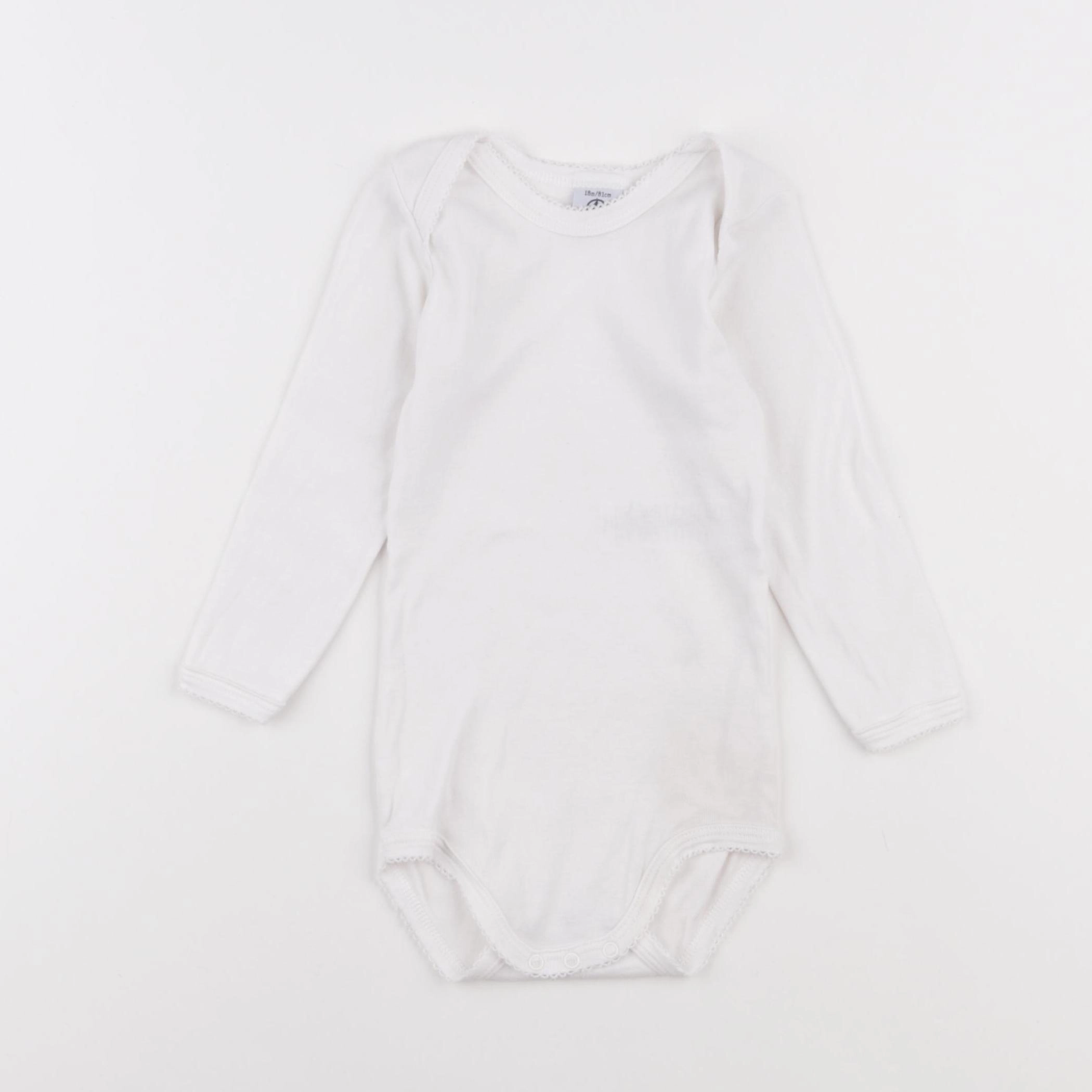 Petit Bateau - body blanc - 18 mois