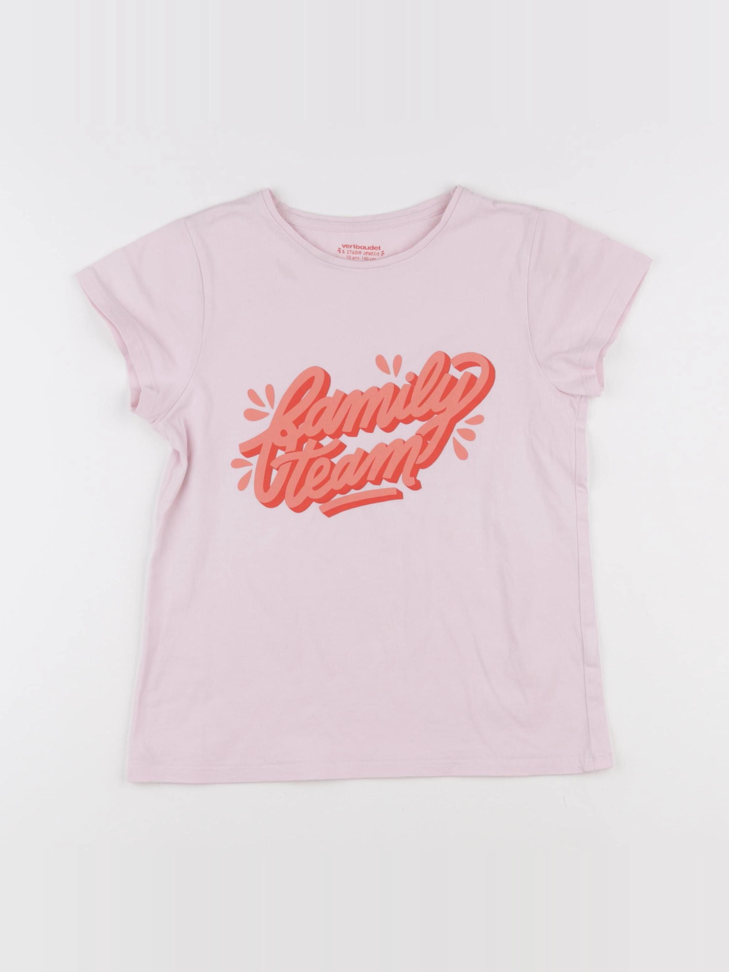 Vertbaudet - tee-shirt rose - 10 ans