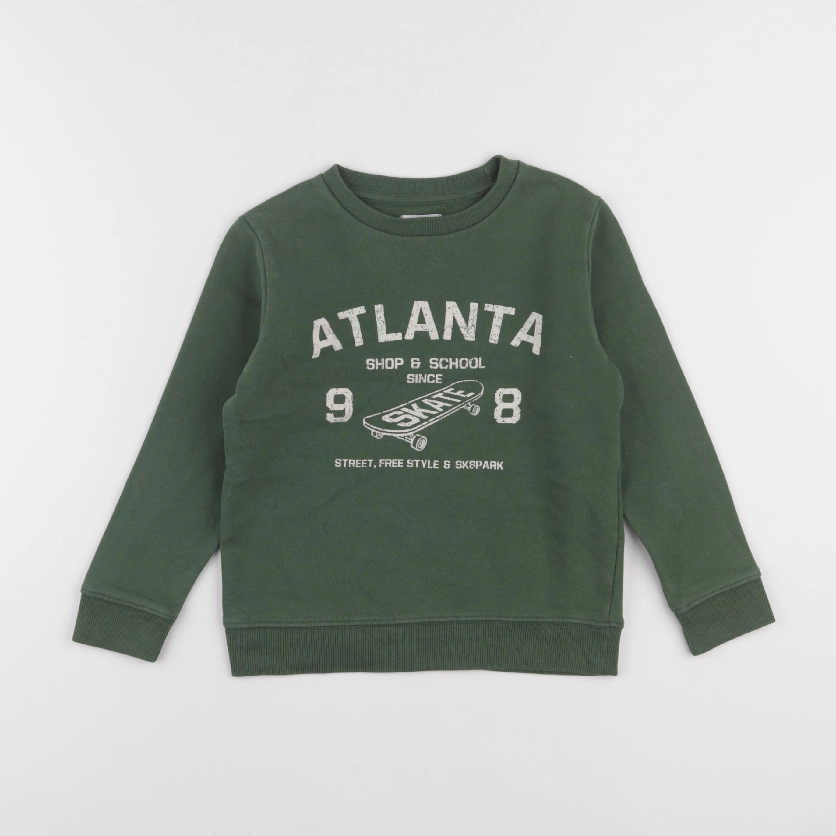 Vertbaudet - sweat vert - 6 ans