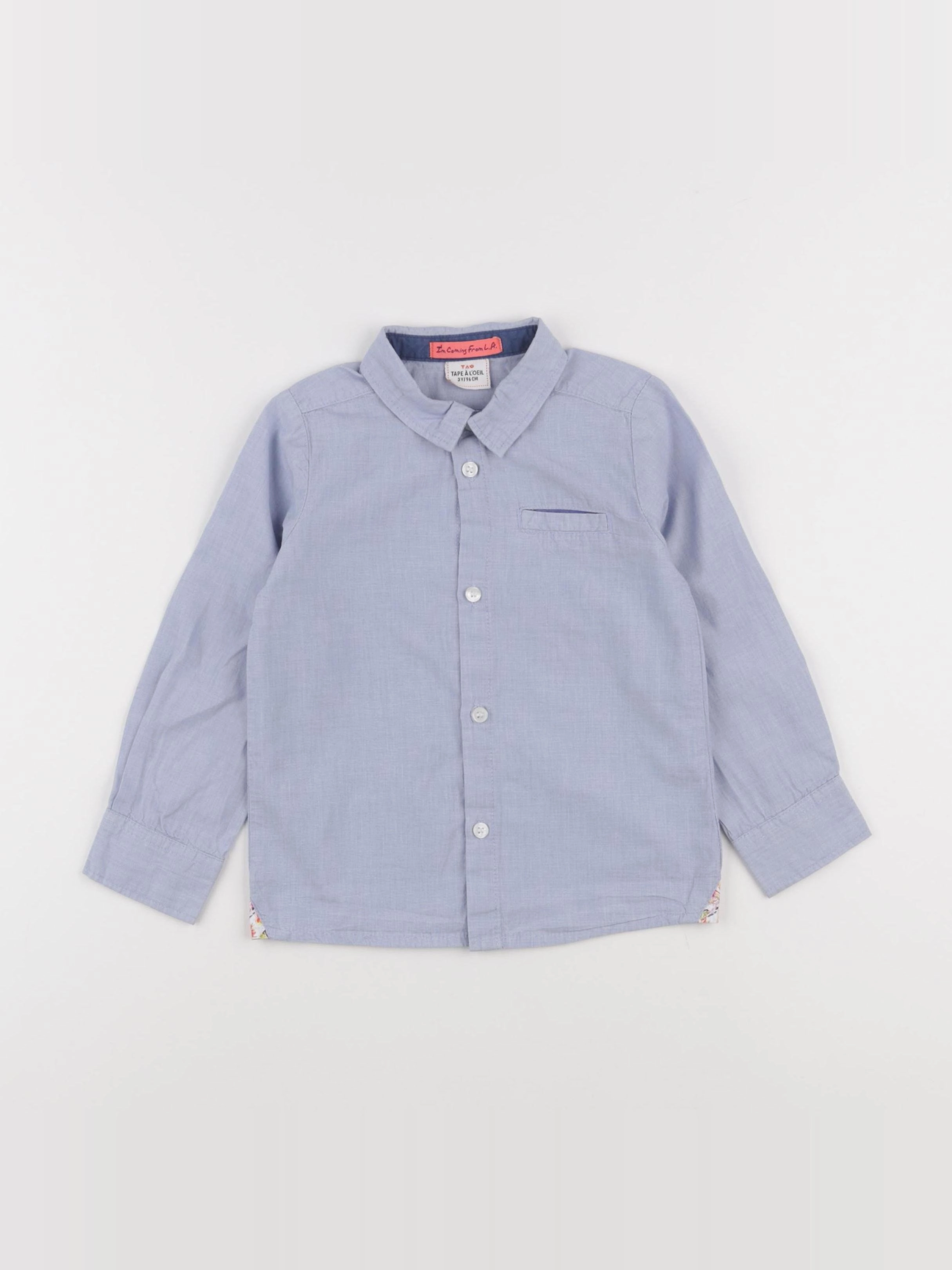 Tape à l'oeil - chemise bleu - 3 ans