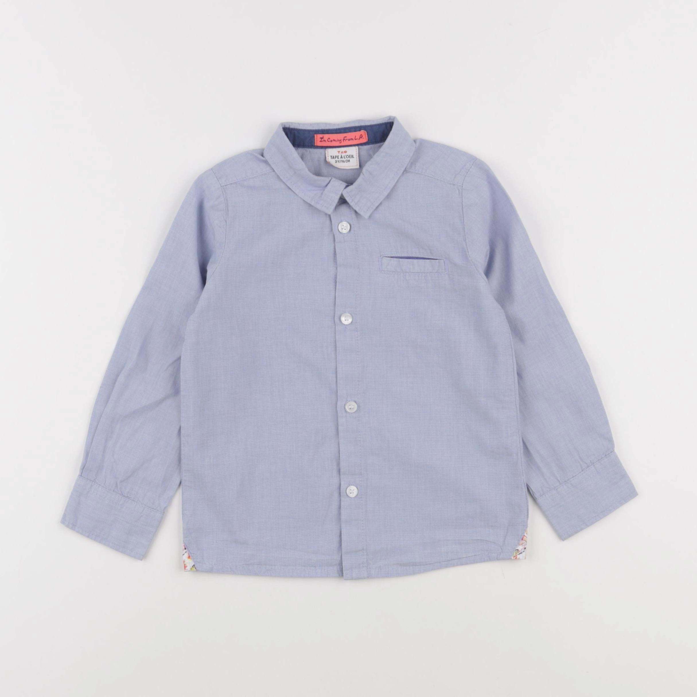 Tape à l'oeil - chemise bleu - 3 ans
