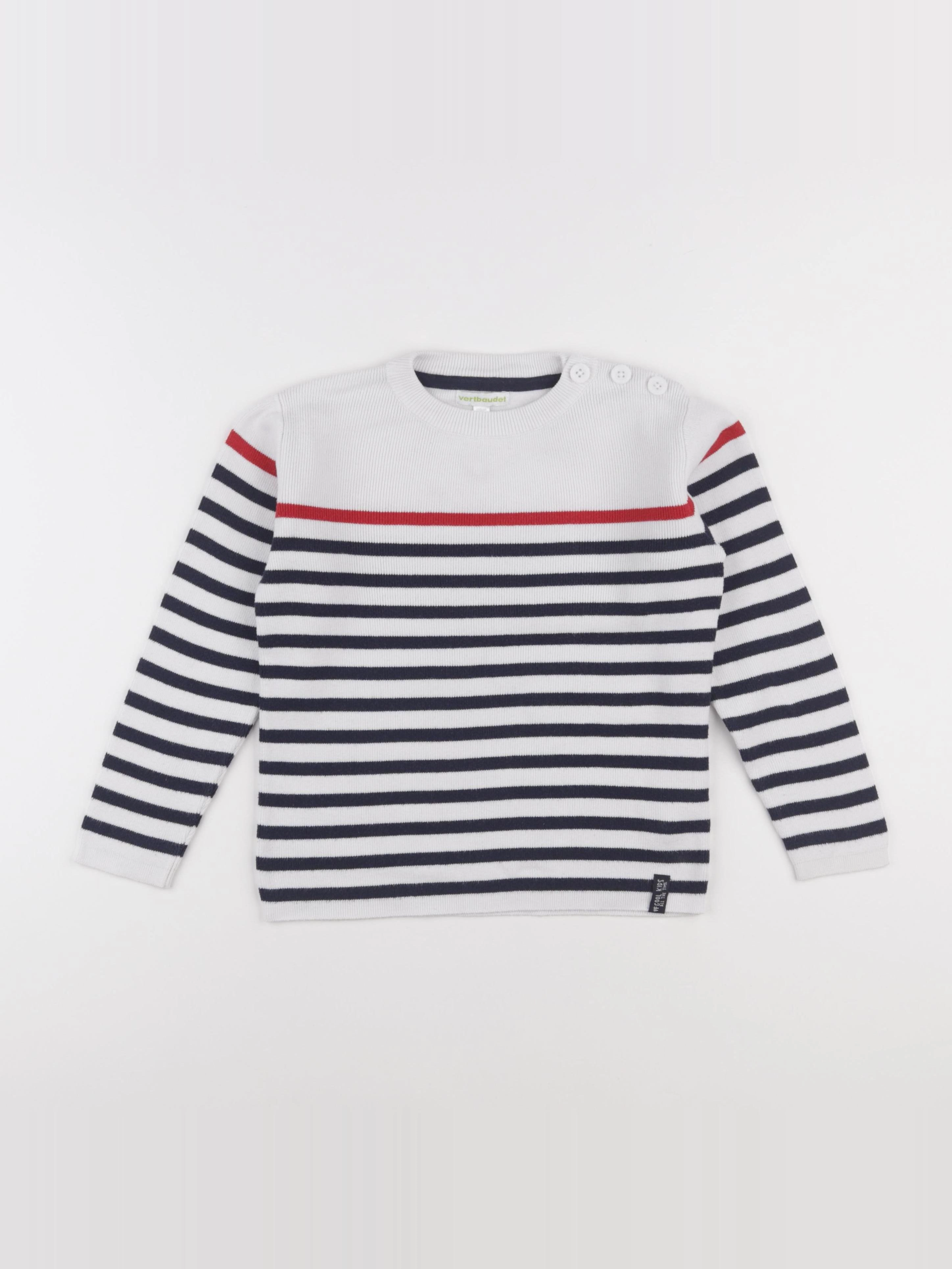Vertbaudet - pull blanc - 6 ans