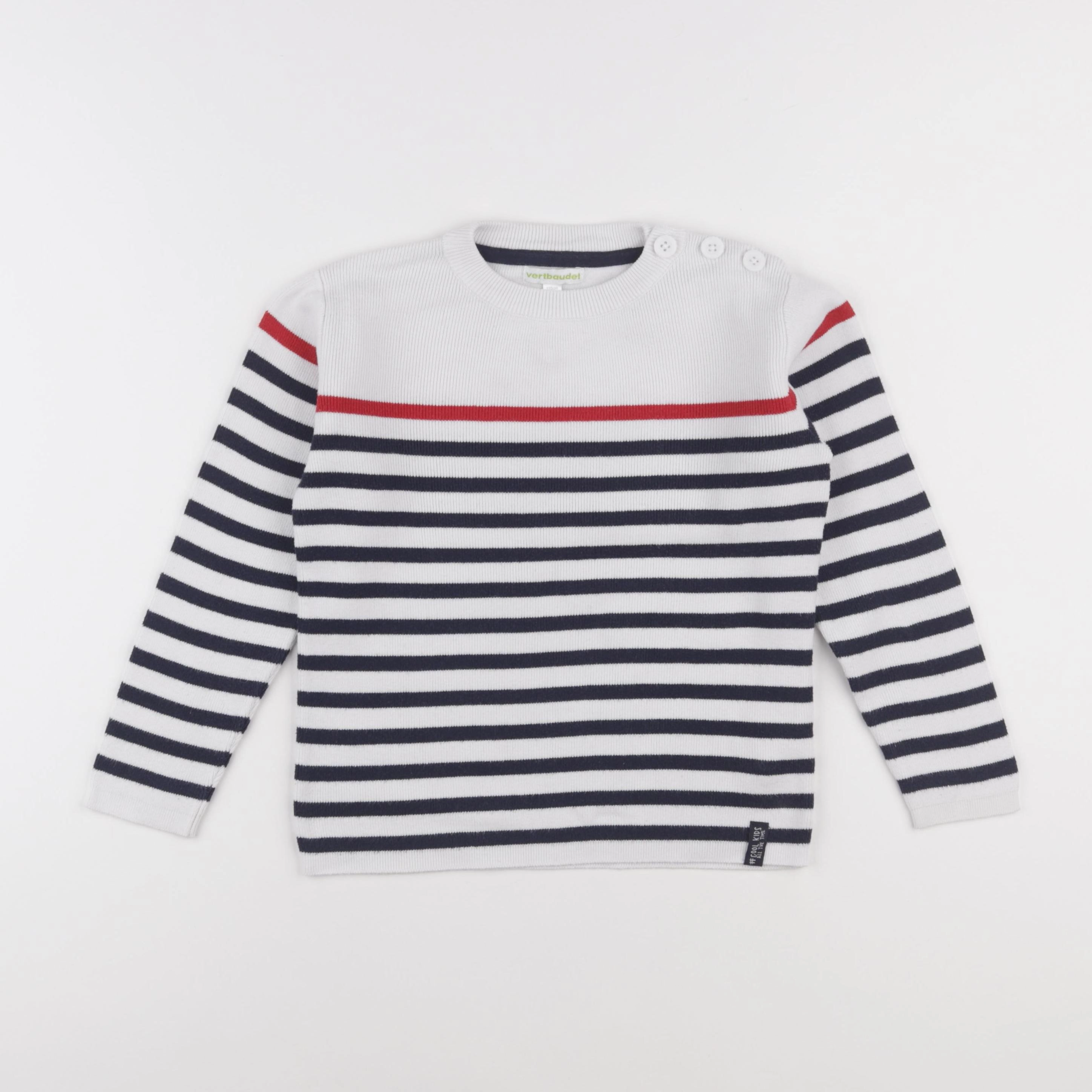 Vertbaudet - pull blanc - 6 ans