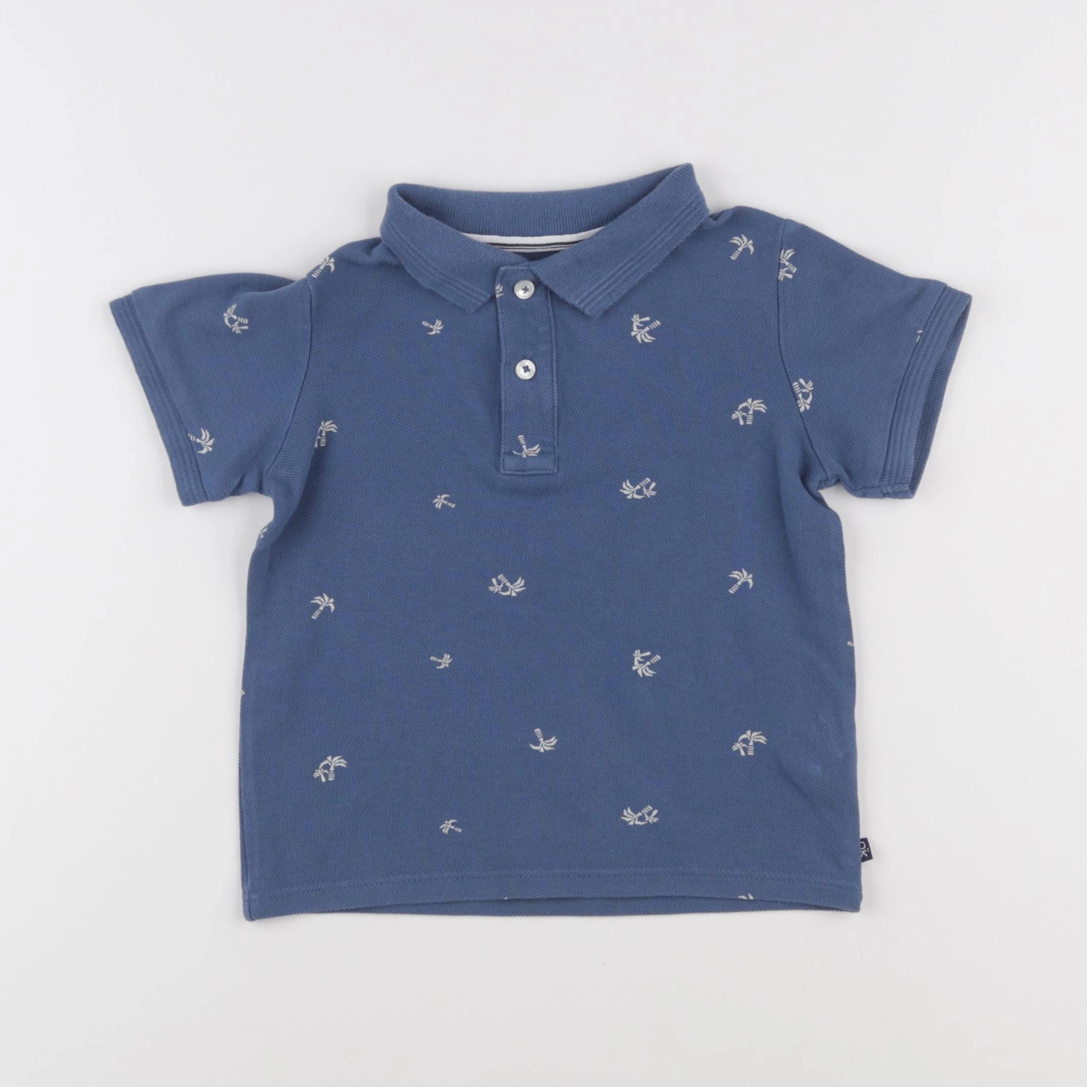 Okaidi - polo bleu - 4 ans