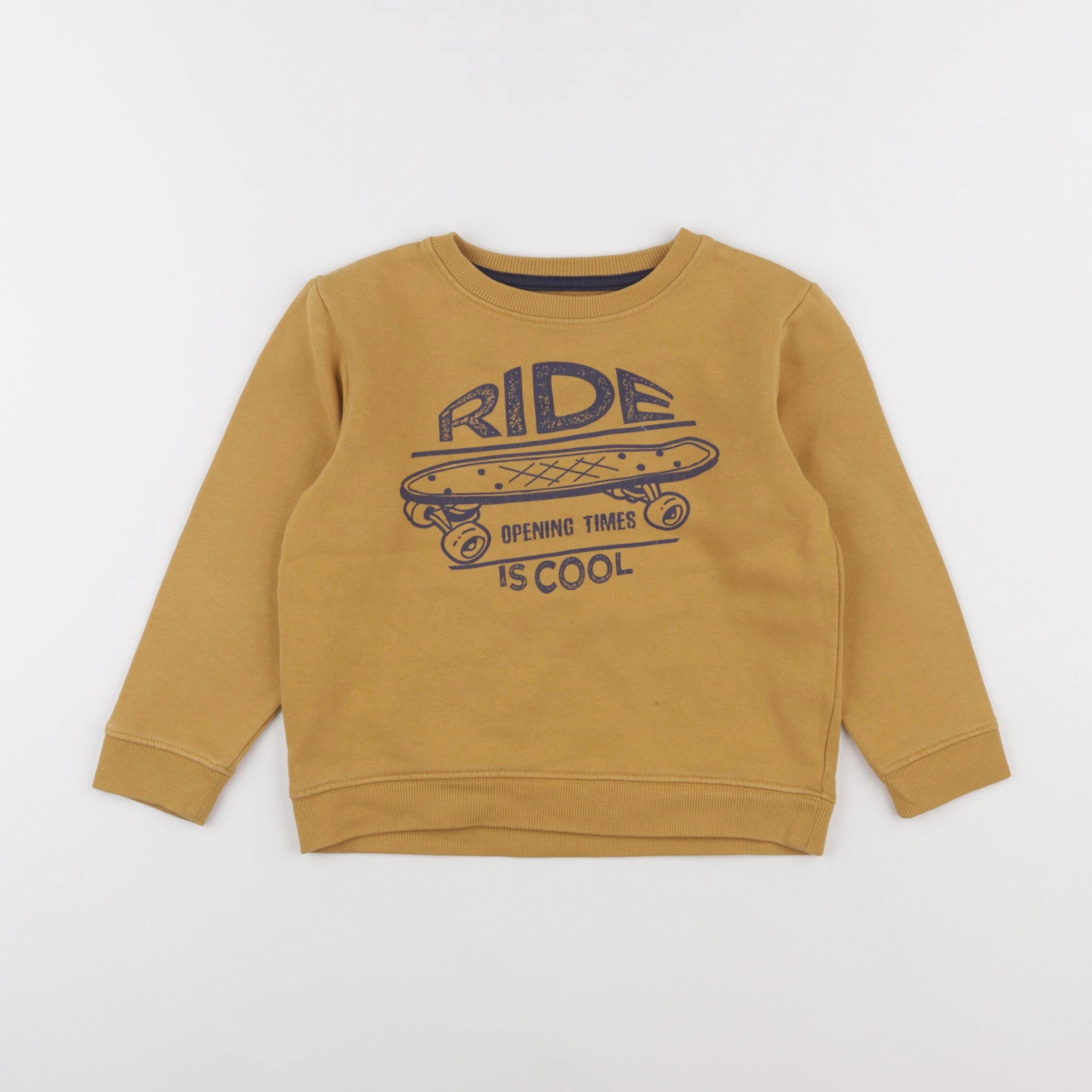 Vertbaudet - sweat jaune - 6 ans