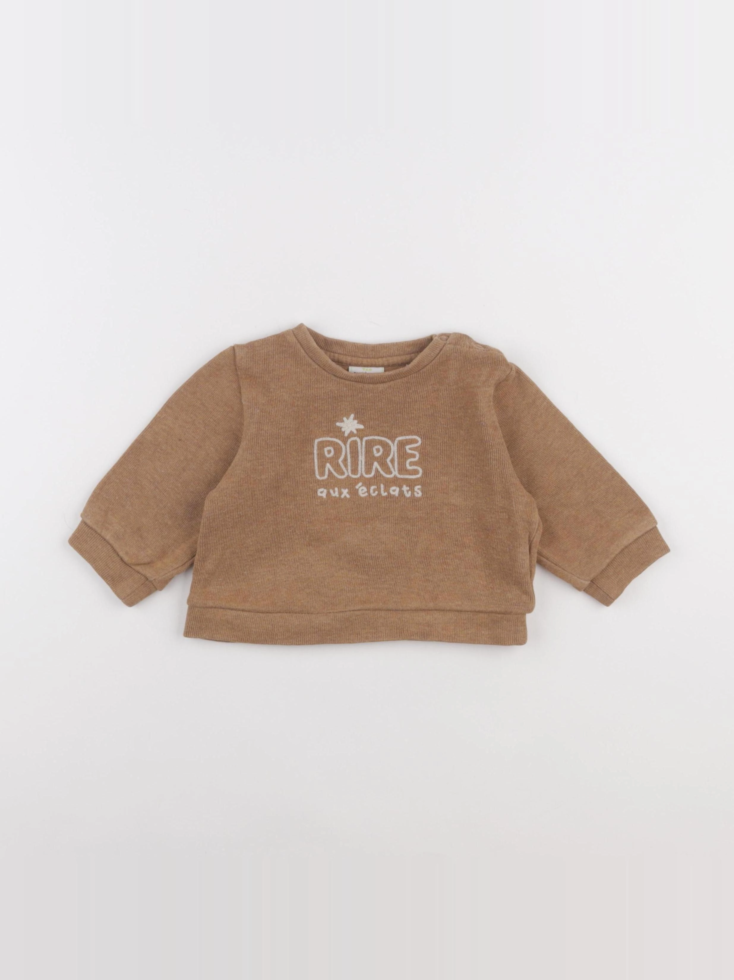 Tape à l'oeil - sweat beige - 3 mois