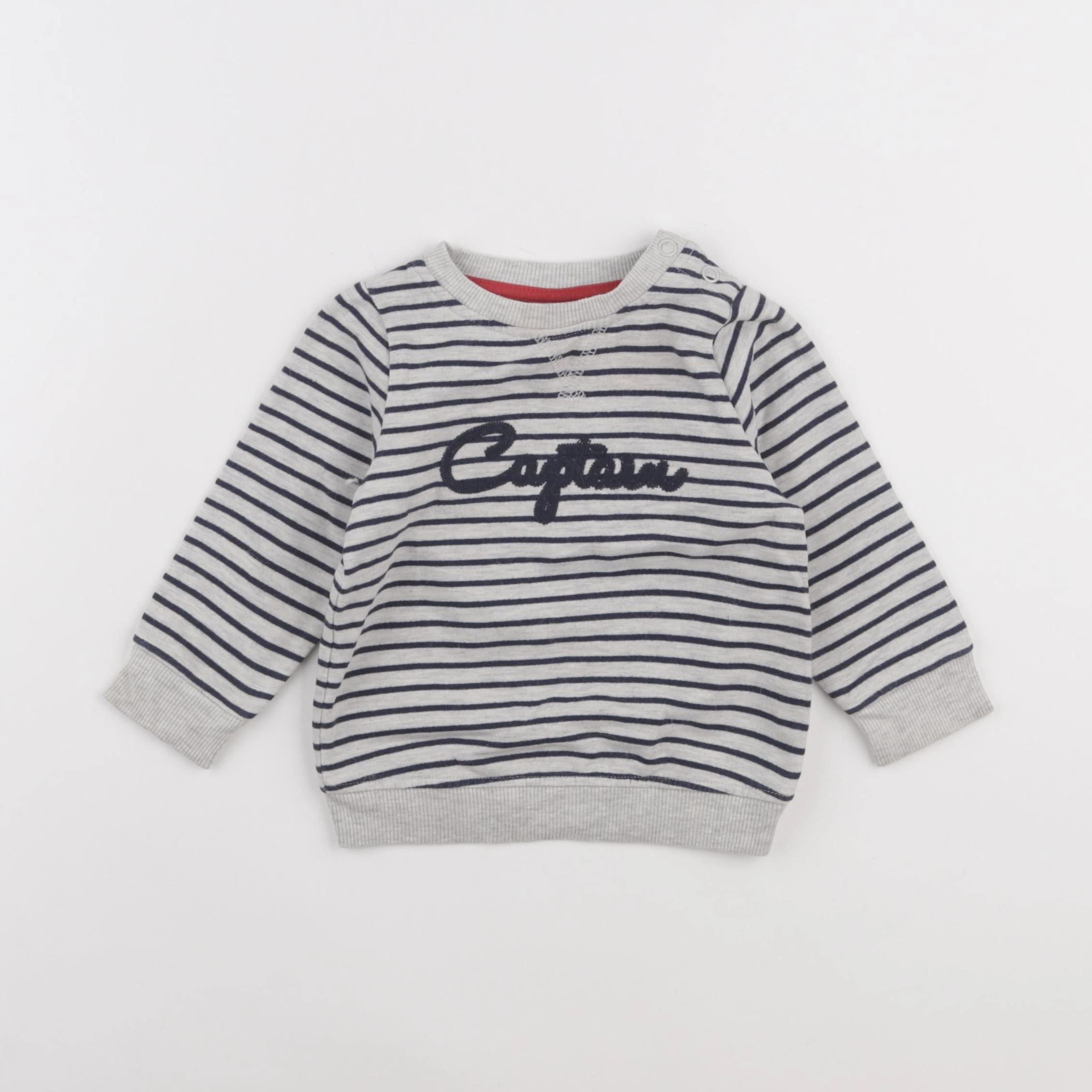 Tape à l'oeil - sweat bleu, gris - 9 mois