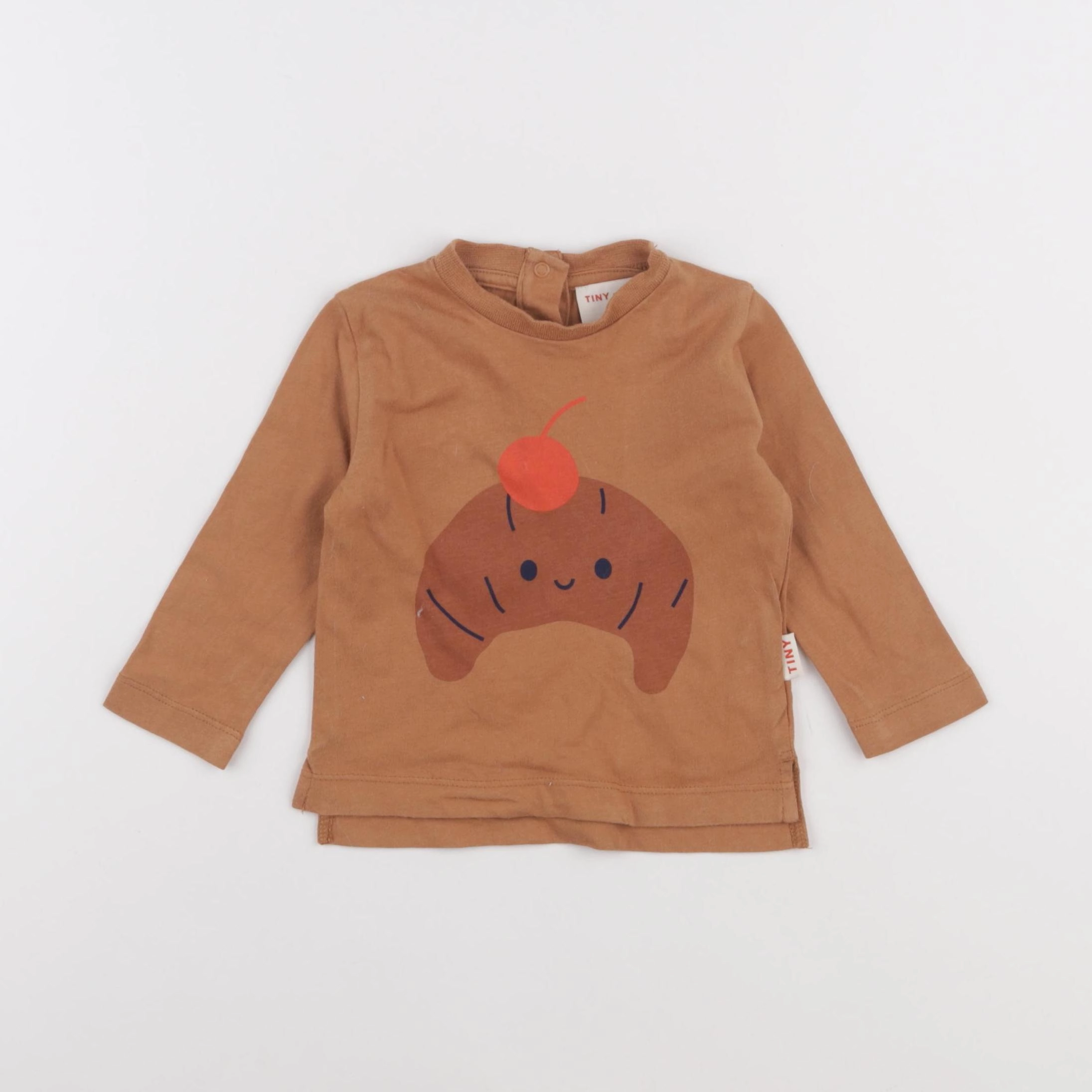 Monoprix - tee-shirt marron - 6/9 mois