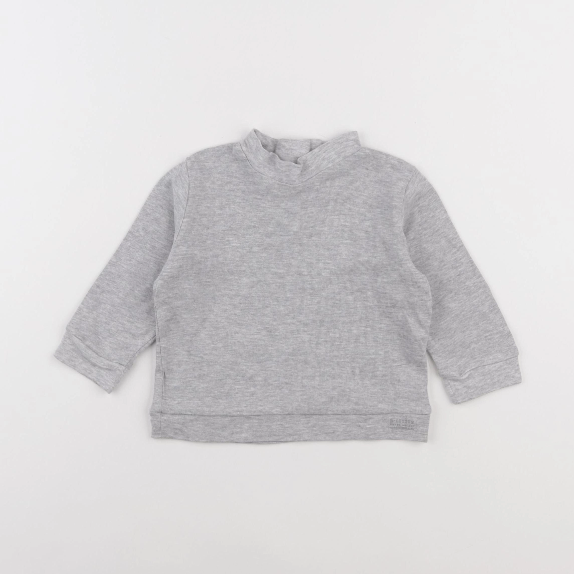 Zara - sous-pull gris - 6/9 mois