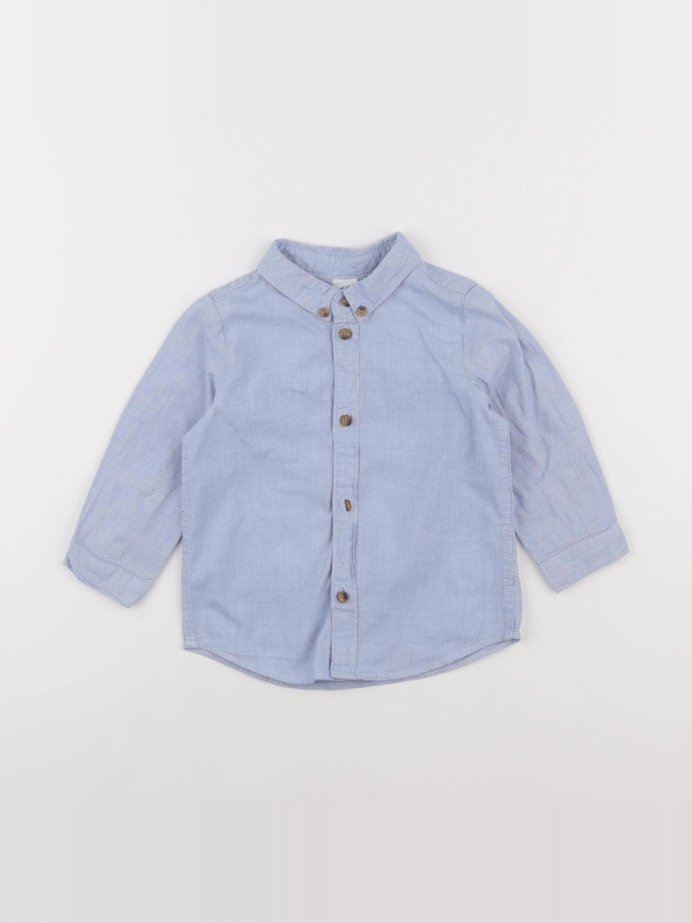 H&M - chemise bleu - 9/12 mois