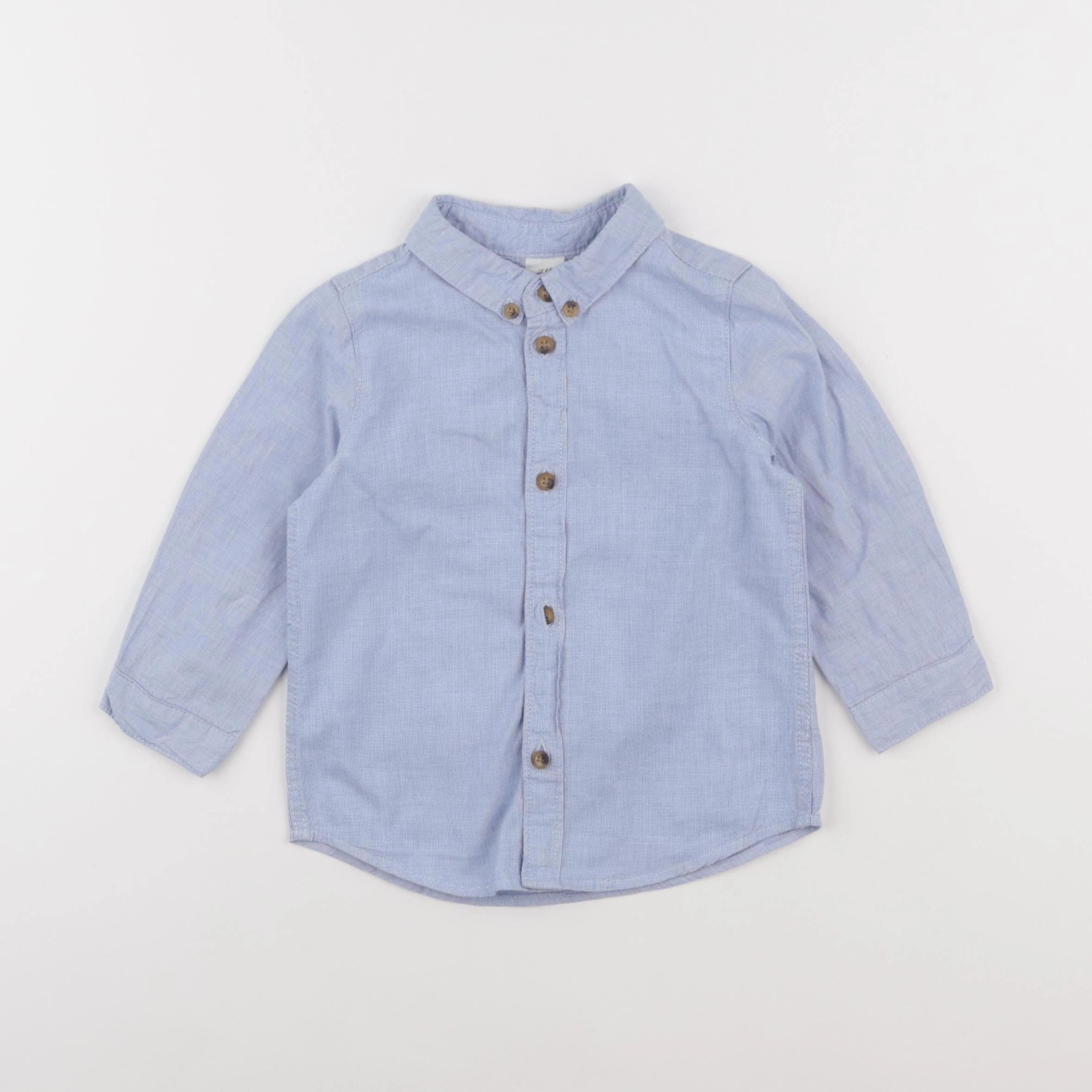 H&M - chemise bleu - 9/12 mois