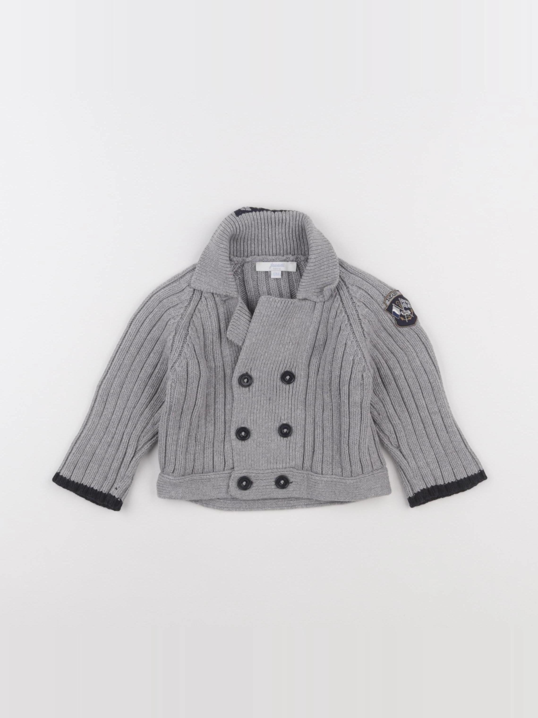 Jacadi - gilet gris - 12 mois