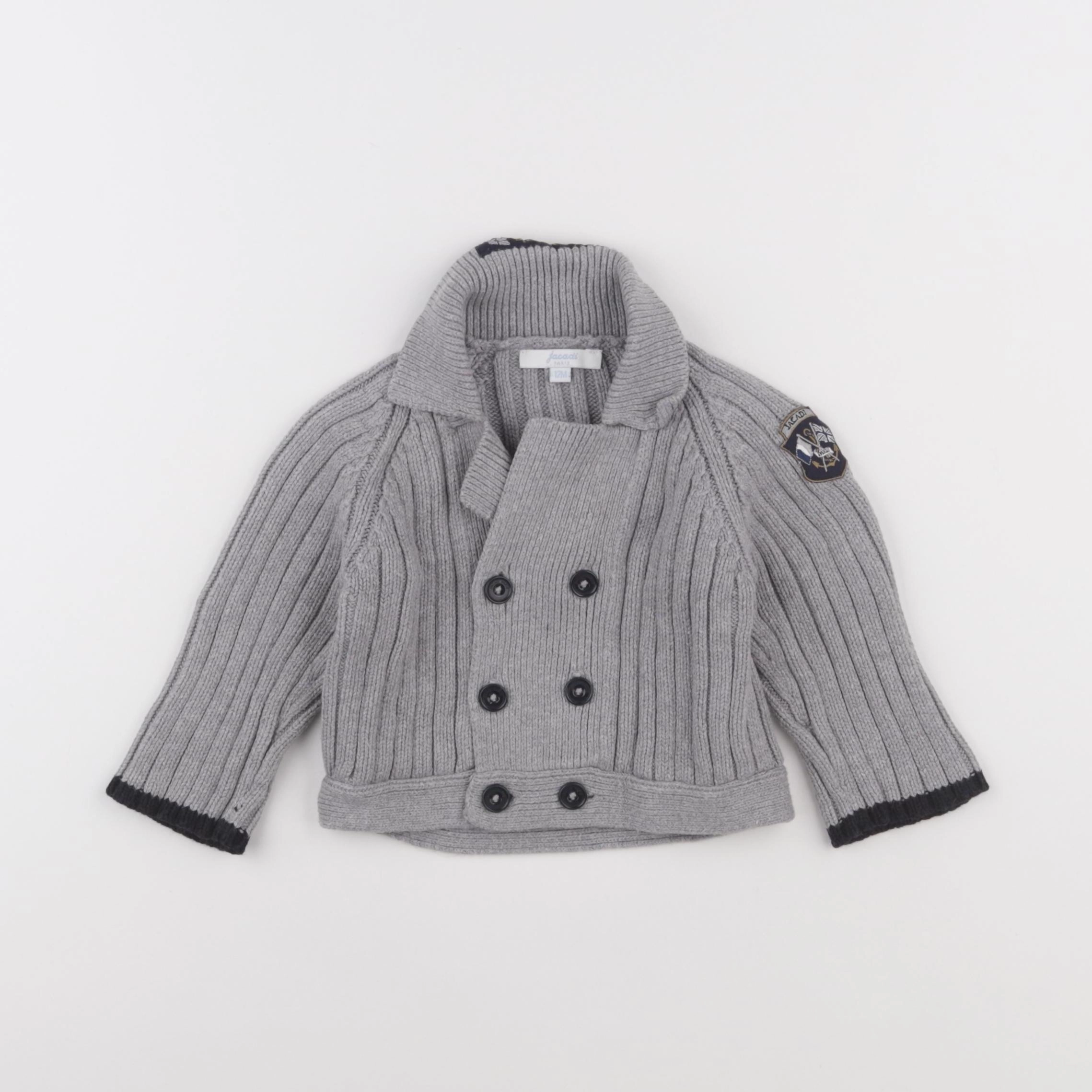 Jacadi - gilet gris - 12 mois