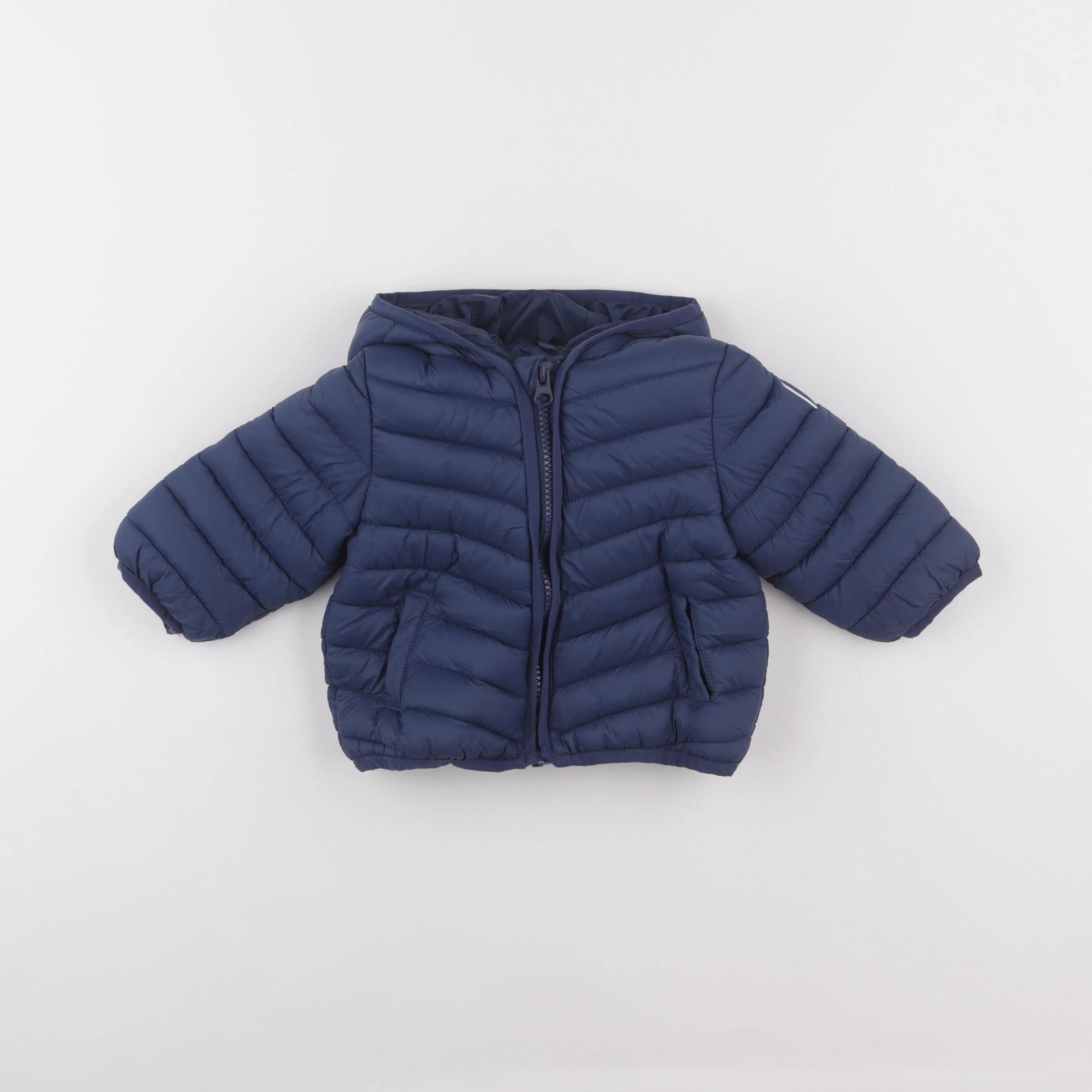 Vertbaudet - doudoune bleu - 9 mois