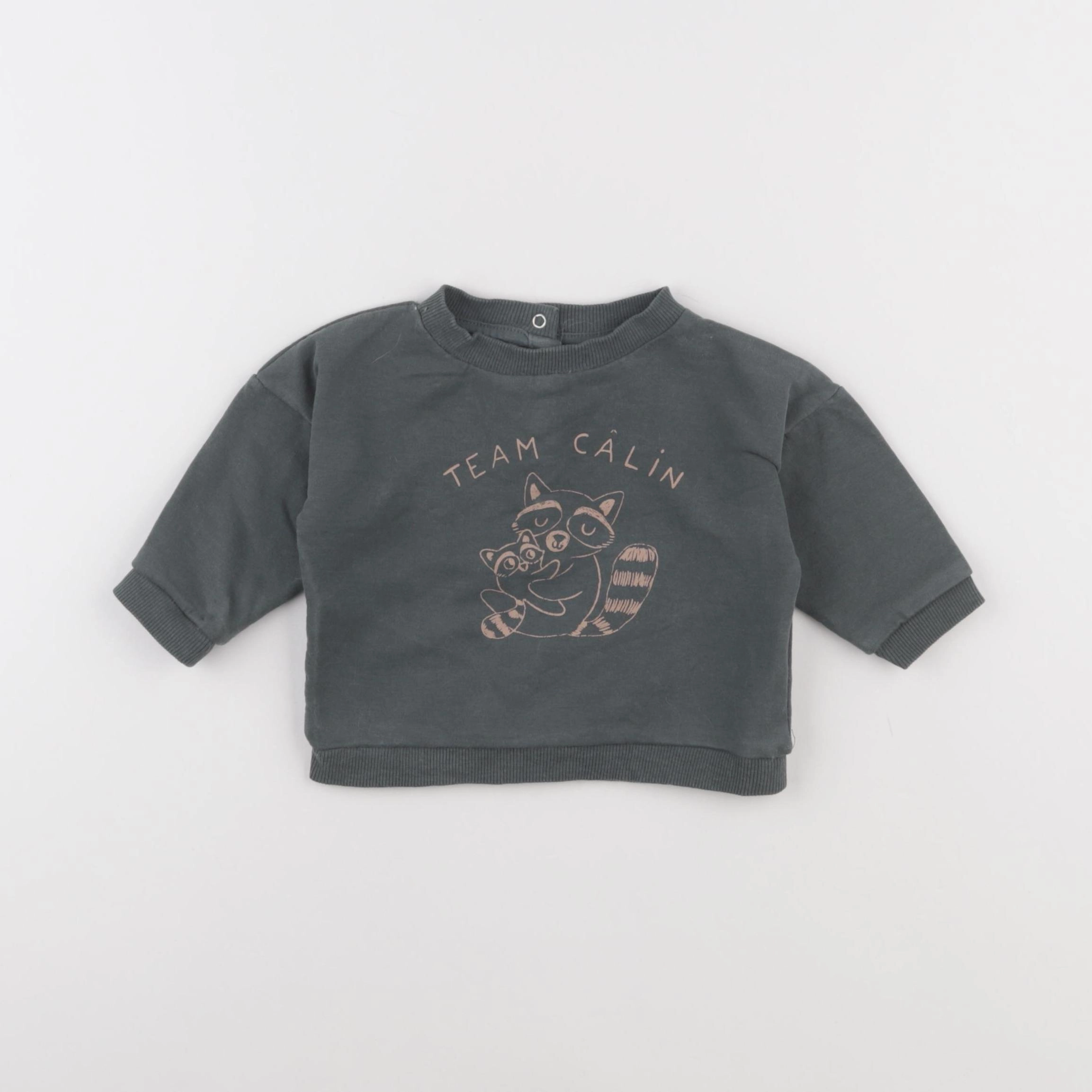 Vertbaudet - sweat vert - 6 mois